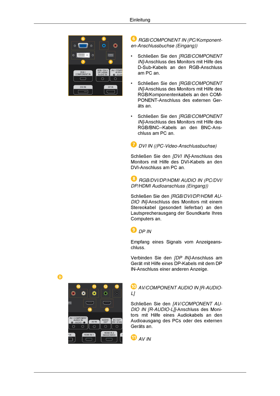 Samsung LH46CKQLBB/EN, LH46CBTLBB/EN, LH46CBQLBB/EN, LH46CKPLBB/EN, LH46CBPLBB/EN, LH46CKULBB/EN AV/COMPONENT Audio in R-AUDIO 