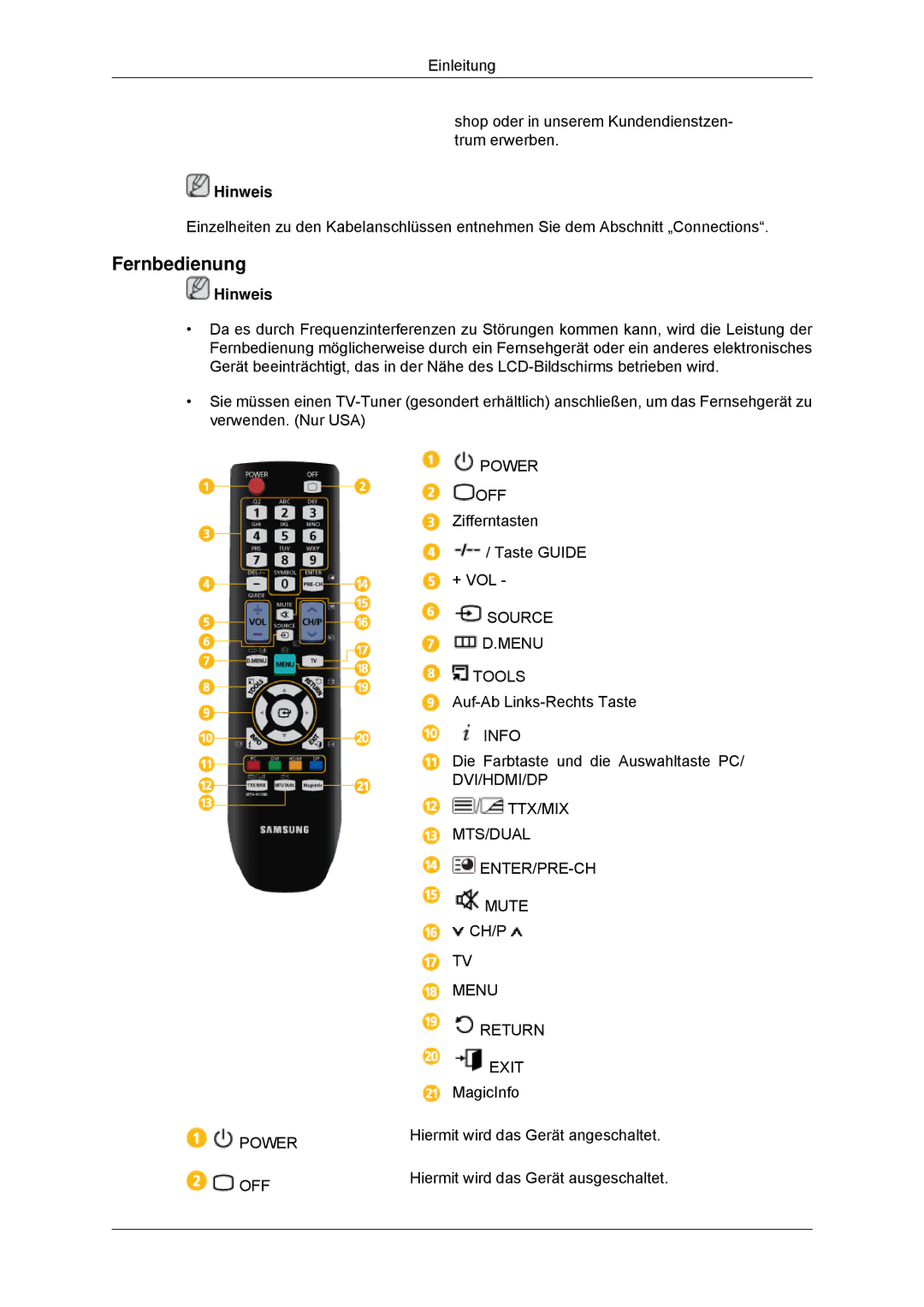 Samsung LH46CBPLBB/EN, LH46CBTLBB/EN, LH46CBQLBB/EN, LH46CKPLBB/EN, LH46CKULBB/EN manual Fernbedienung, Menu Return Exit 