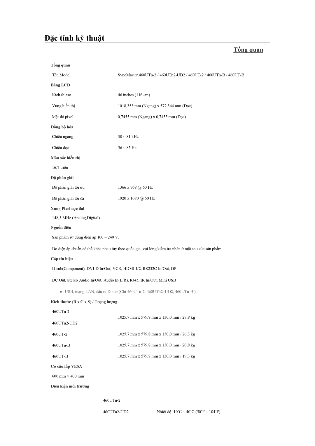 Samsung LH46CKQLBM/XY, LH46CKQLBB/EN, LH46CBSLBB/XY, LH46CBULBB/XY, LH46CKSLBB/XY, LH46CBQLBB/XY, LH46CBTLBB/XV manual Tổng quan 