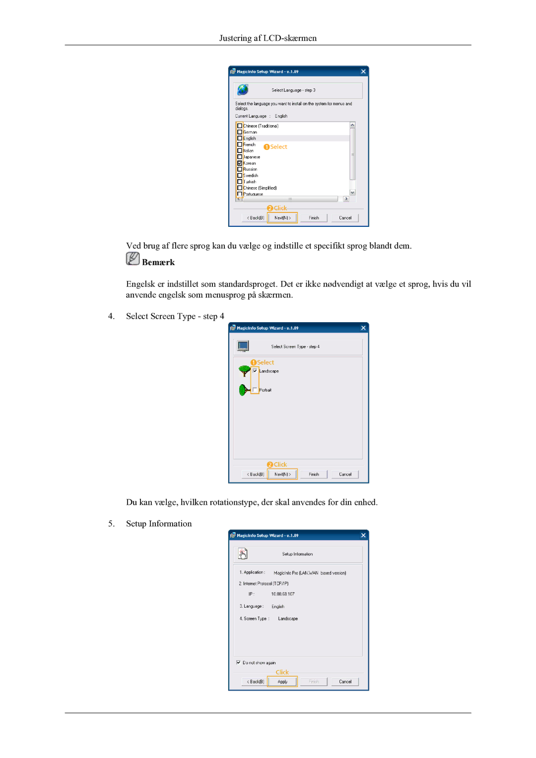 Samsung LH46CPPLBB/EN, LH55CPPLBB/EN manual Bemærk 