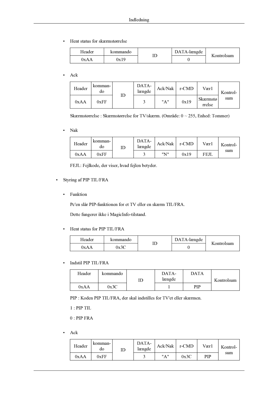 Samsung LH46CPPLBB/EN, LH55CPPLBB/EN manual Data PIP 