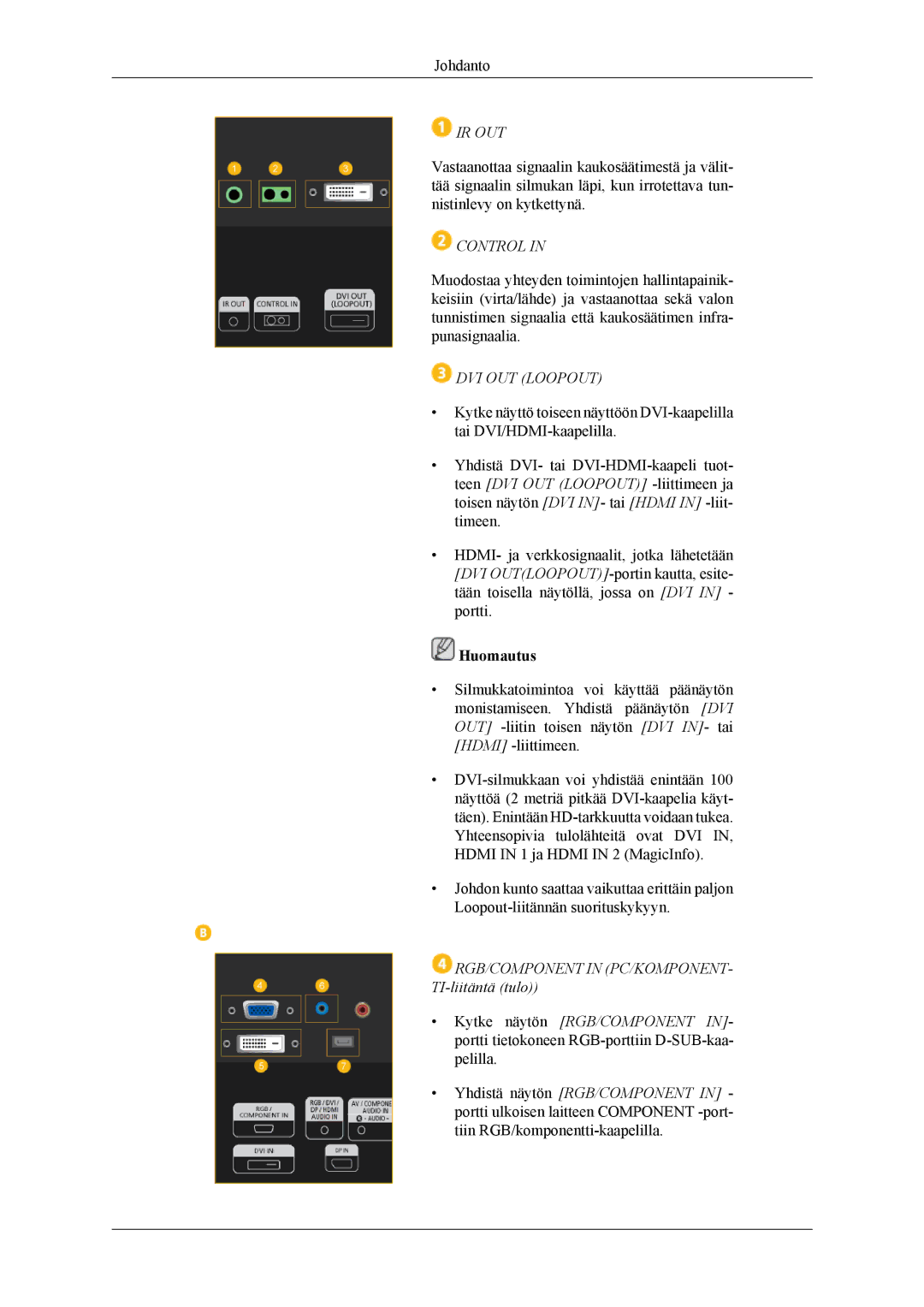 Samsung LH55CPPLBB/EN, LH46CPPLBB/EN manual Ir Out 