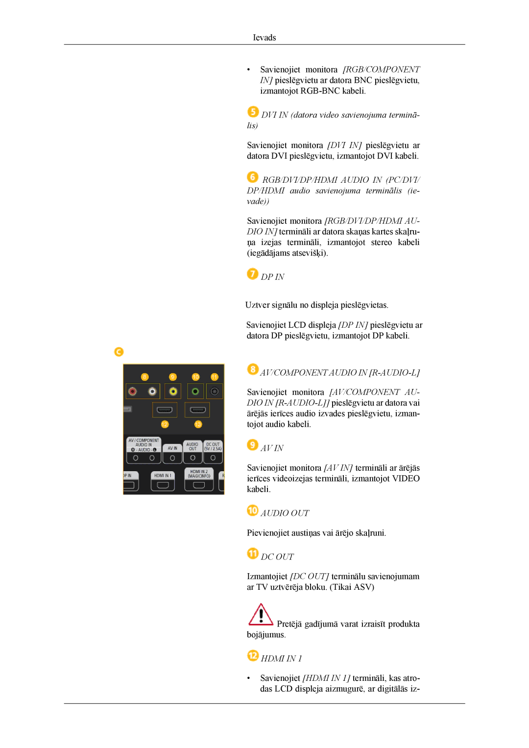 Samsung LH46CPPLBB/EN, LH55CPPLBB/EN manual Audio OUT 