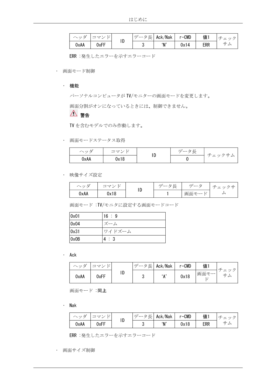 Samsung LH40CRPMBC/XJ, LH46CRPMBC/XJ, LH46CRPMBD/XJ, LH40CRPMBD/XJ manual はじめに ヘッダ 