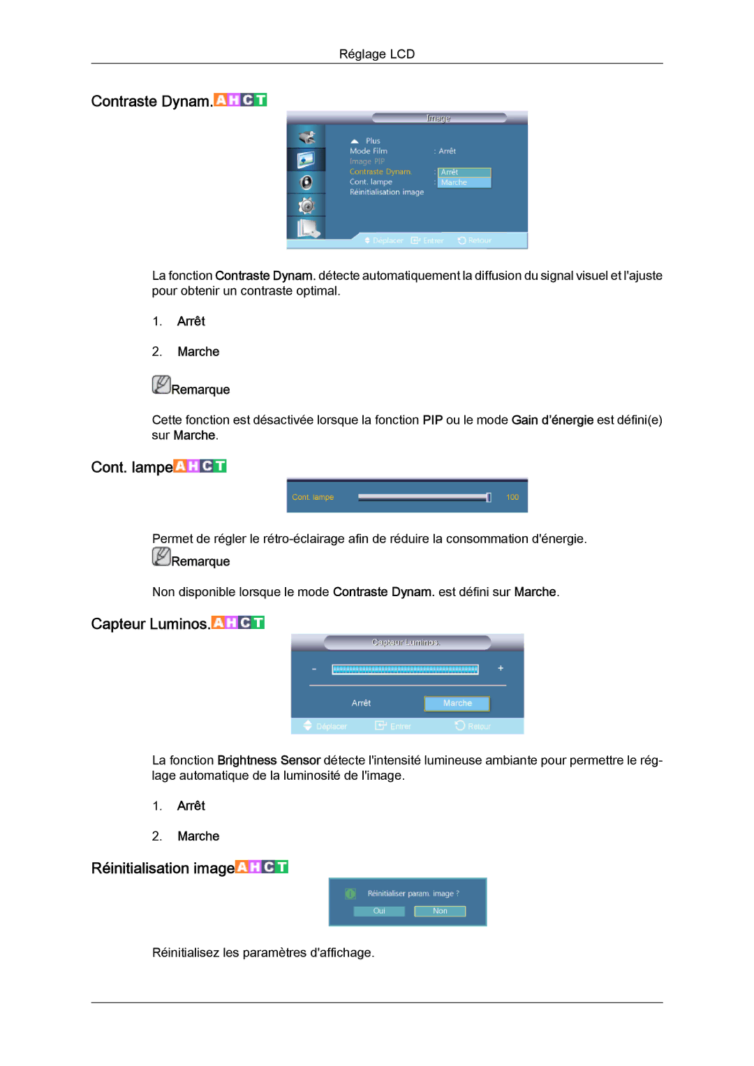 Samsung LH40CRPMBD/EN, LH46CRPMBD/EN, LH46CRPMBC/EN, LH40CRPMBC/EN manual Contraste Dynam 