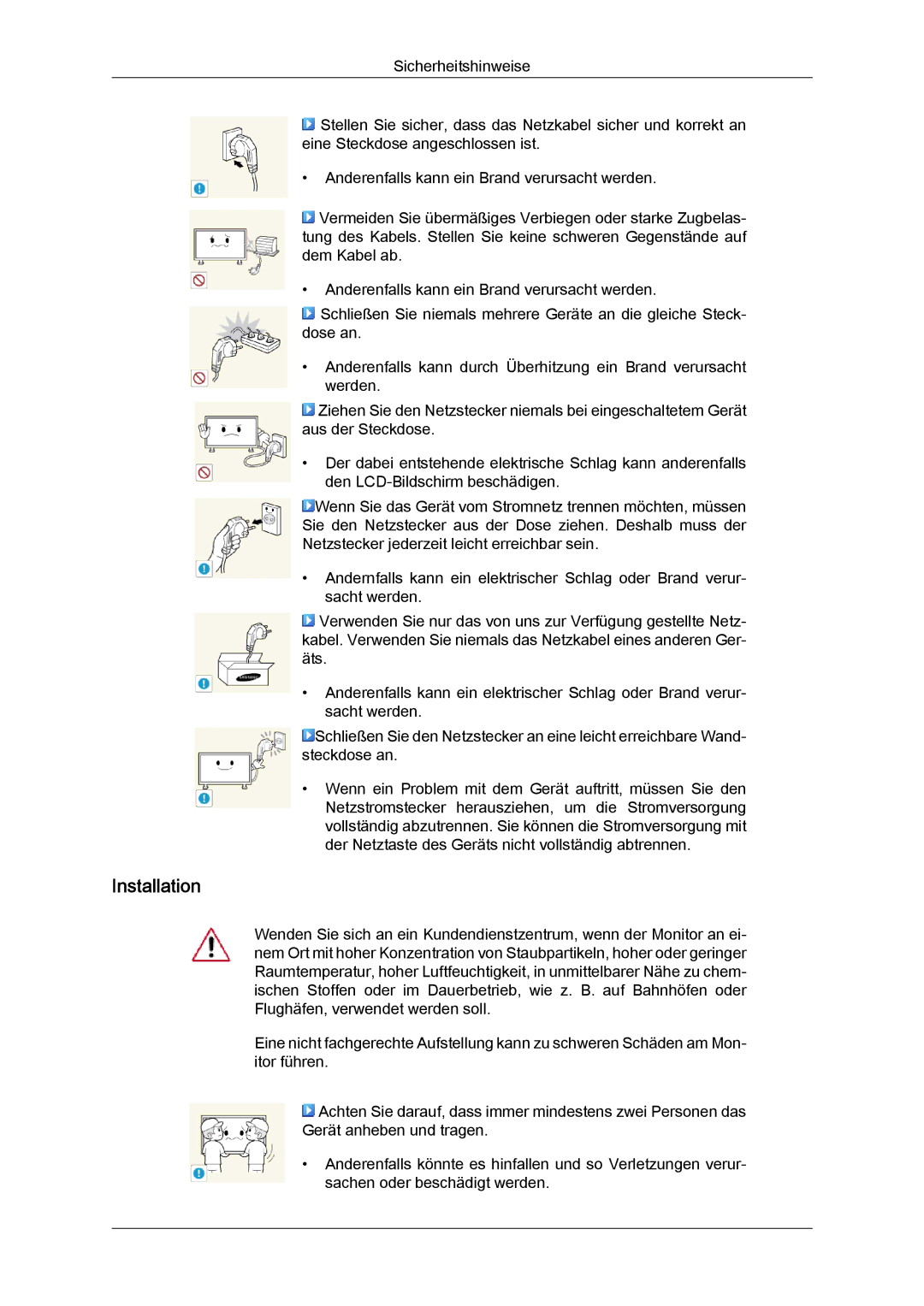 Samsung LH40CRPMBC/EN, LH46CRPMBD/EN, LH46CRPMBC/EN, LH40CRPMBD/EN manual Installation 