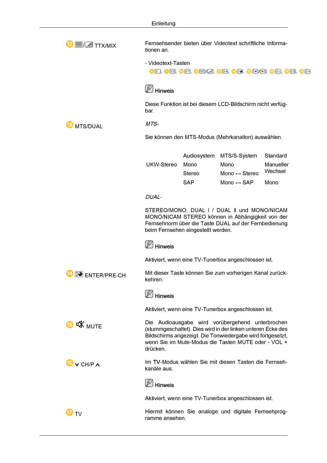 Samsung LH46CRPMBC/EN, LH46CRPMBD/EN, LH40CRPMBD/EN, LH40CRPMBC/EN manual Mts, Dual 