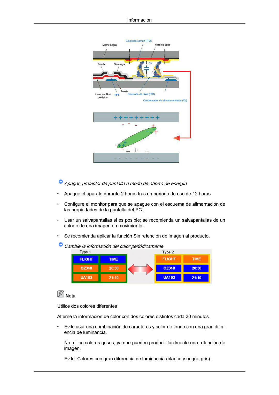 Samsung LH40CRPMBC/EN, LH46CRPMBD/EN, LH46CRPMBC/EN, LH40CRPMBD/EN Apagar, protector de pantalla o modo de ahorro de energía 