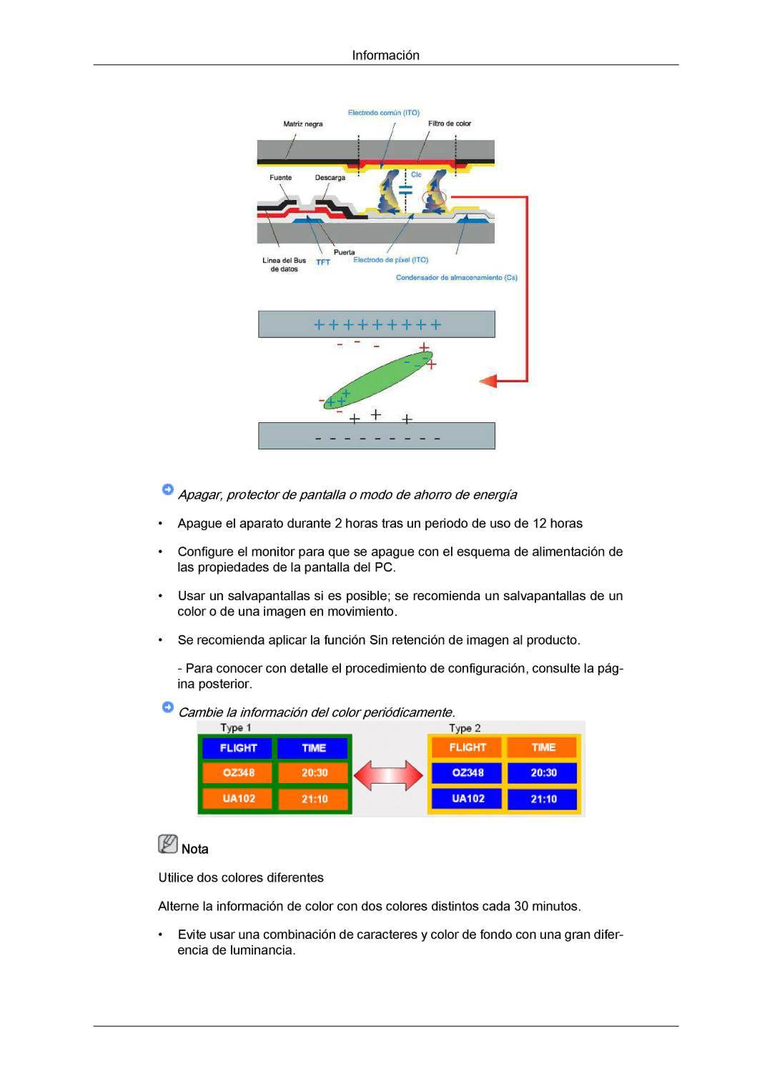 Samsung LH40CRPMBC/EN, LH46CRPMBD/EN, LH46CRPMBC/EN, LH40CRPMBD/EN Apagar, protector de pantalla o modo de ahorro de energía 