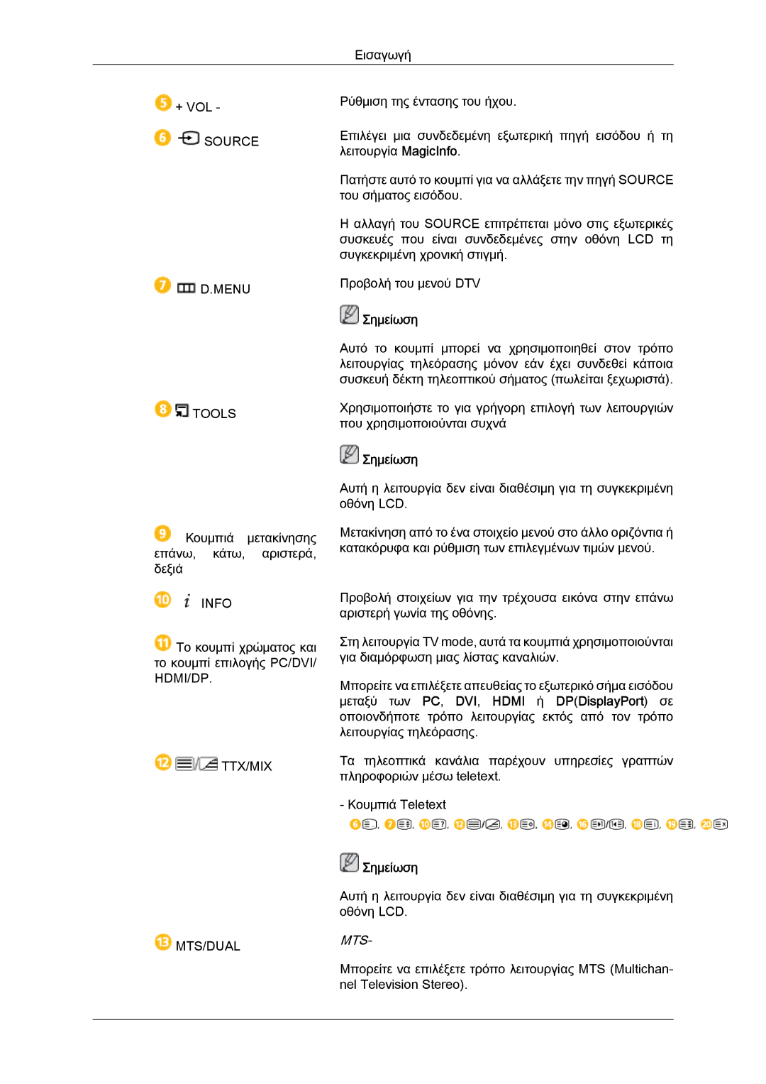 Samsung LH46CRPMBD/EN, LH46CRPMBC/EN, LH40CRPMBD/EN manual Mts 