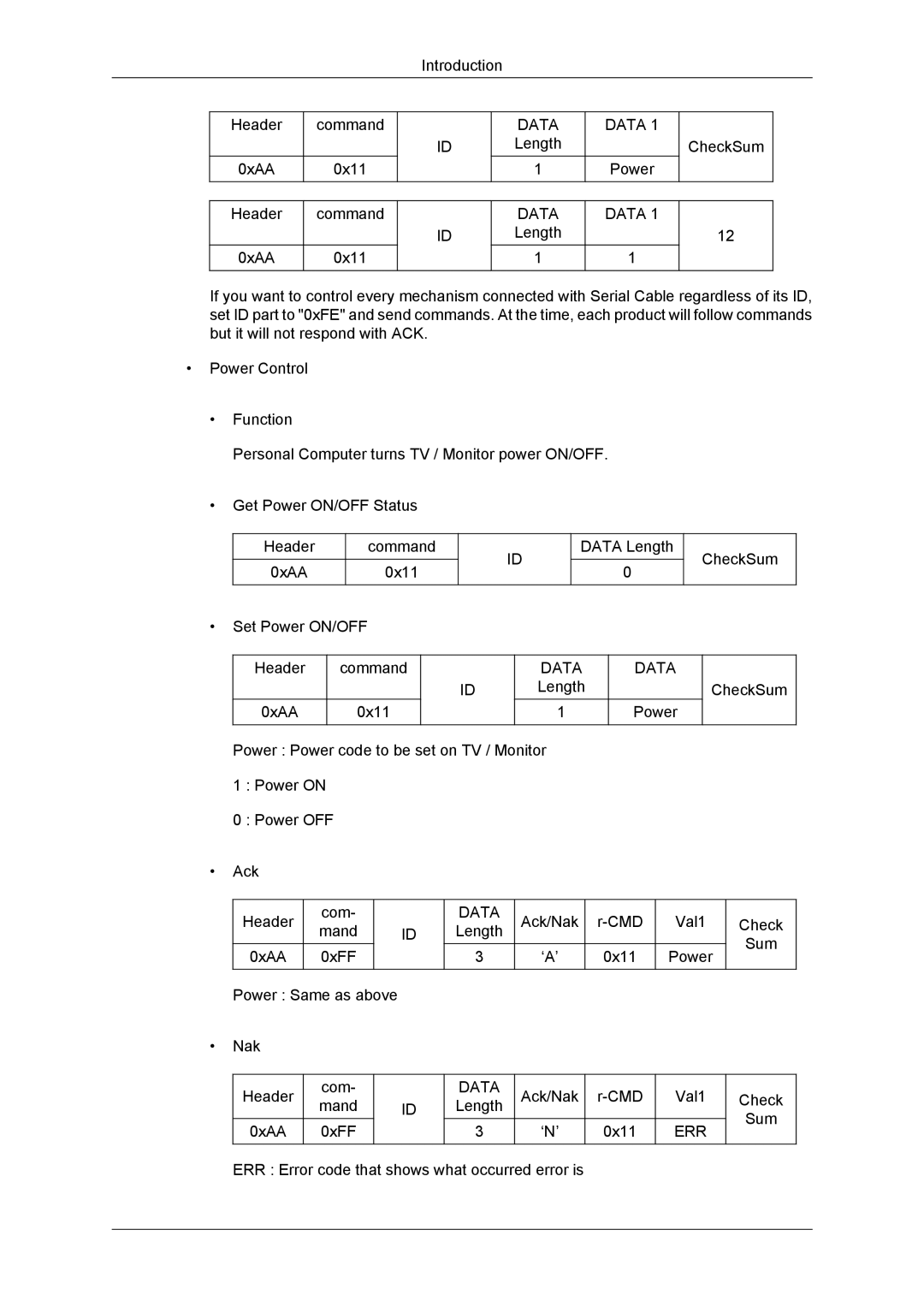 Samsung LH40CSPLBC/ZA, LH46CSPLBC/EN, LH40CSPLBC/EN, LH40CSPMBC/EN, LH46CSPLBC/ZA manual Err 