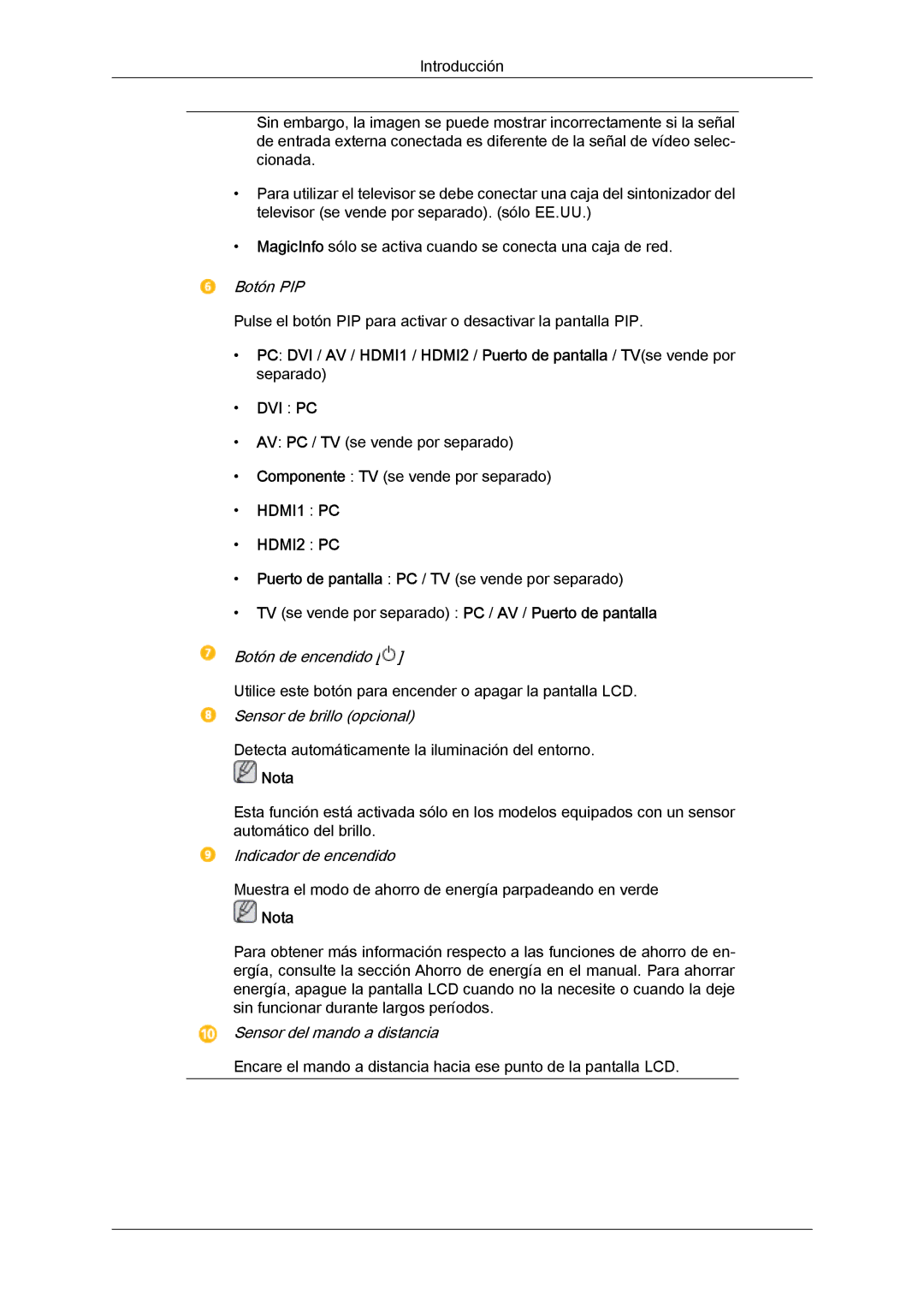 Samsung LH40CSPMBC/EN, LH46CSPLBC/EN, LH40CSPLBC/EN, LH40CSPLBC/ZA, LH46CSPLBC/ZA manual HDMI1 PC HDMI2 PC 