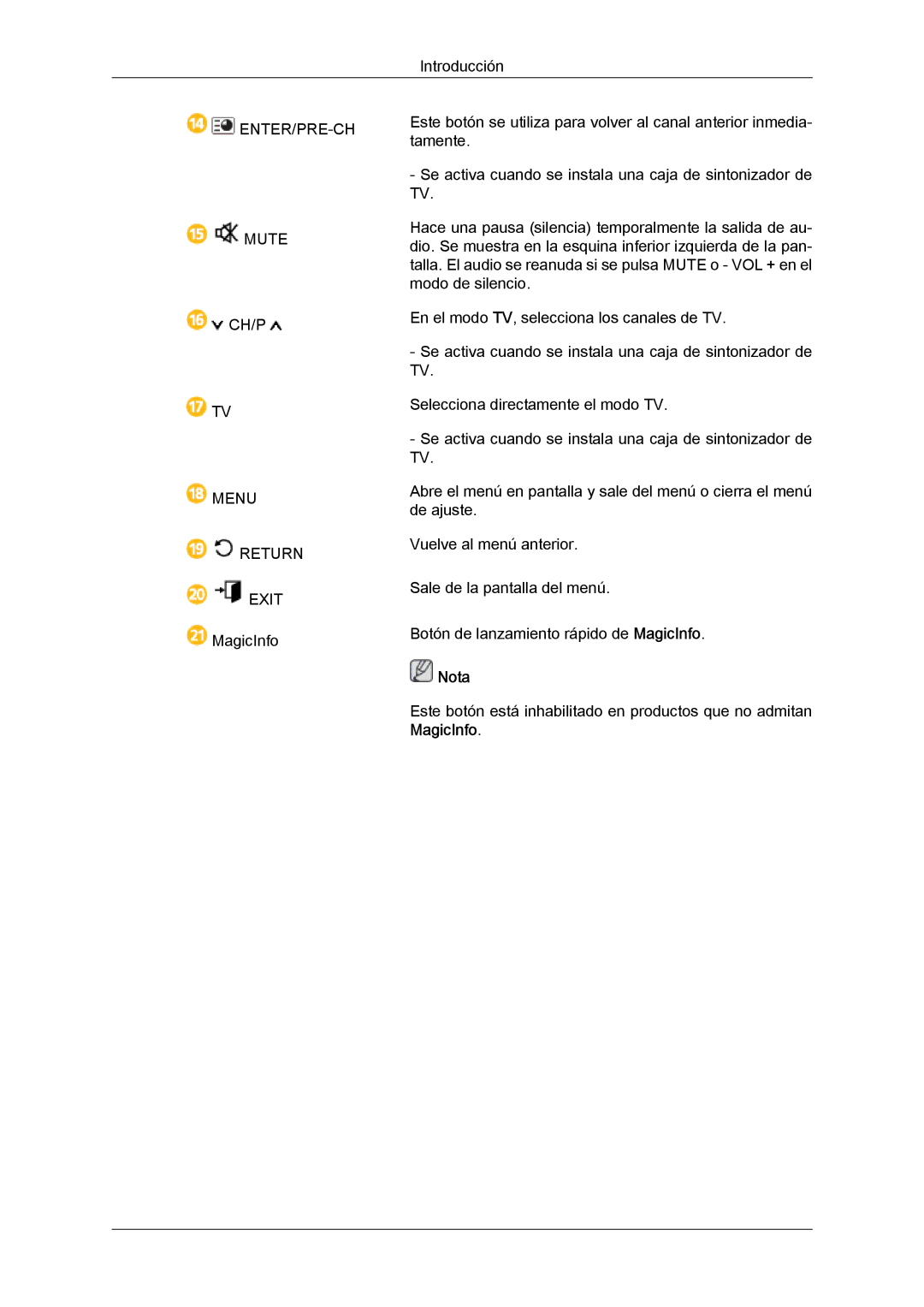 Samsung LH46CSPLBC/ZA, LH46CSPLBC/EN, LH40CSPLBC/EN, LH40CSPLBC/ZA, LH40CSPMBC/EN manual ENTER/PRE-CH Mute 