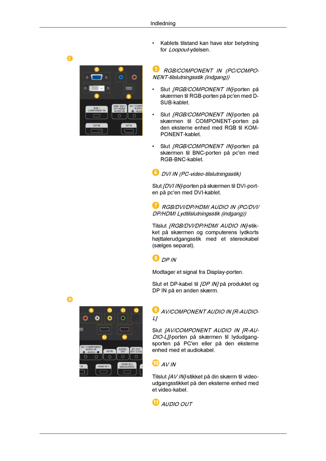 Samsung LH46CSPLSC/EN, LH46CSPLBC/EN, LH40CSPLBC/EN, LH40CSPLSC/EN manual Audio OUT 