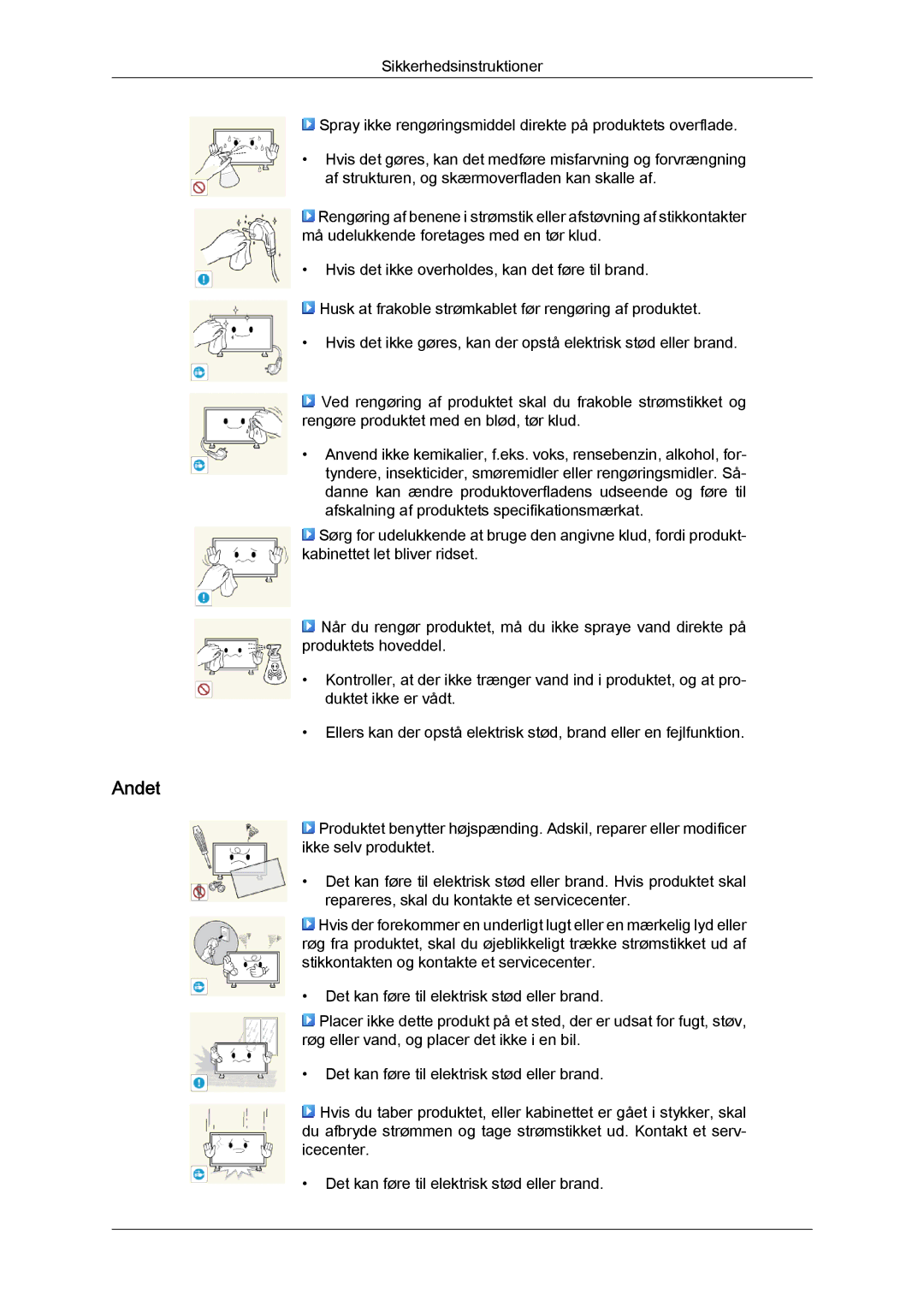 Samsung LH40CSPLBC/EN, LH46CSPLBC/EN, LH40CSPLSC/EN, LH46CSPLSC/EN manual Andet 