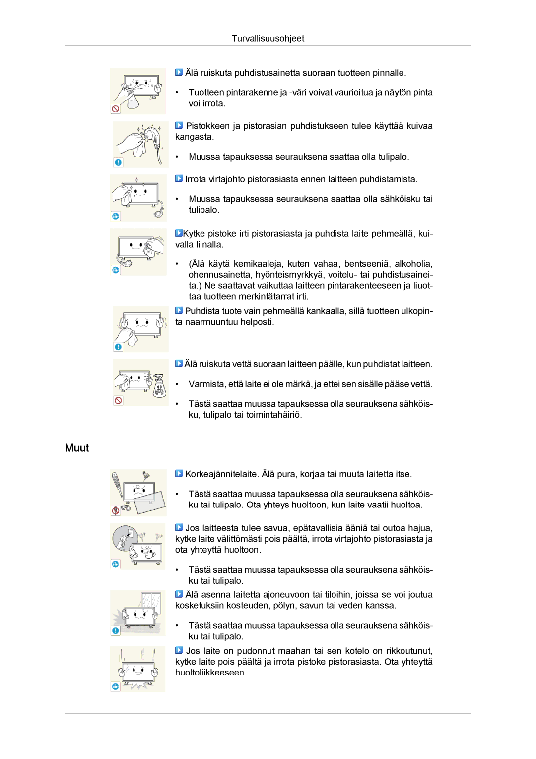 Samsung LH40CSPLBC/EN, LH46CSPLBC/EN, LH40CSPLSC/EN, LH46CSPLSC/EN manual Muut 