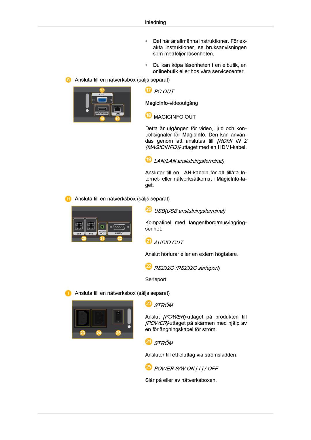 Samsung LH40CSPLSC/EN, LH46CSPLBC/EN, LH40CSPLBC/EN, LH46CSPLSC/EN manual Pc Out 