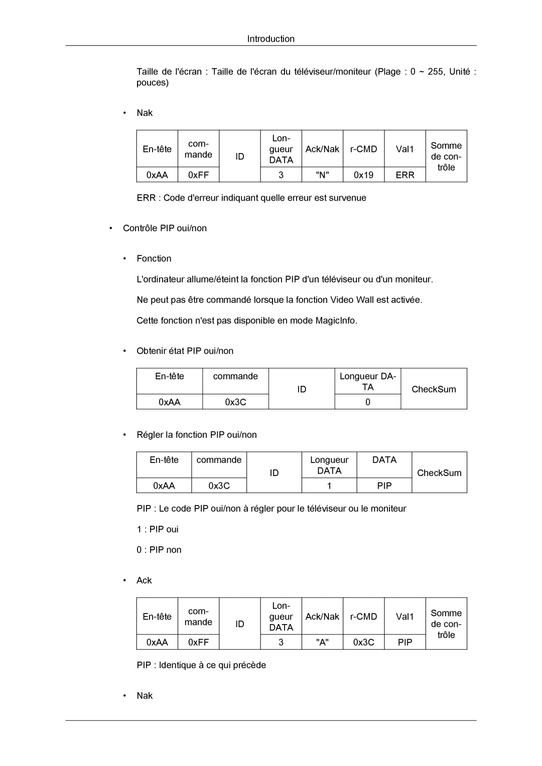 Samsung LH46CSPLBC/EN, LH40CSPLBC/EN manual Pip 