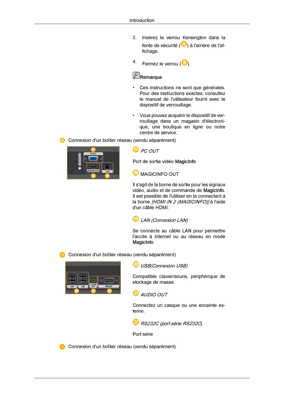 Samsung LH46CSPLBC/EN, LH40CSPLBC/EN manual Pc Out, Magicinfo OUT 