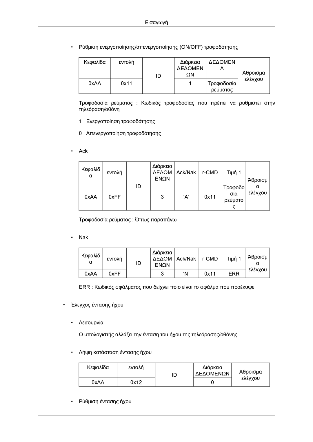 Samsung LH40CSPLBC/EN, LH46CSPLBC/EN manual Δεδομ 