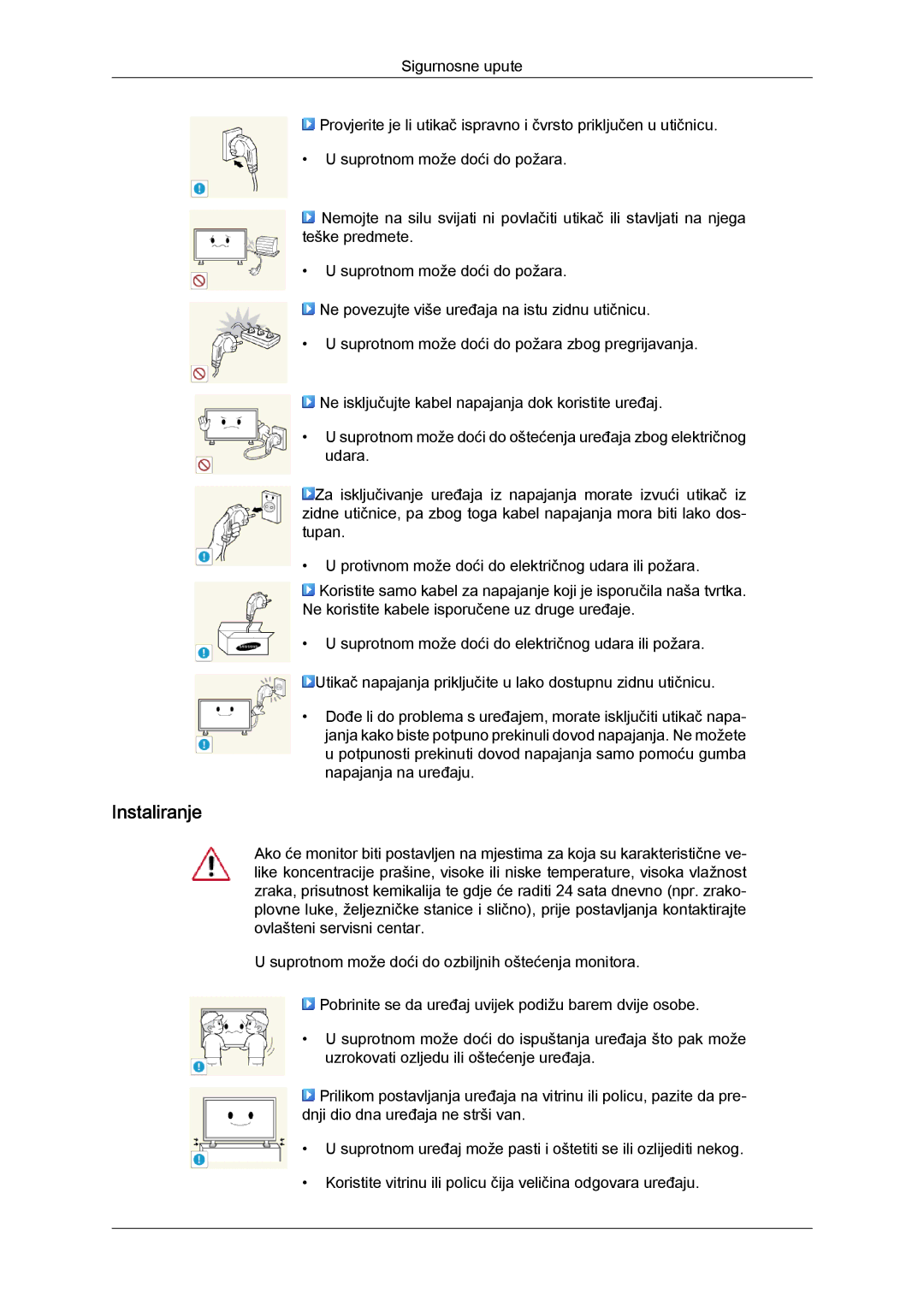 Samsung LH40CSPLBC/EN, LH46CSPLBC/EN manual Instaliranje 