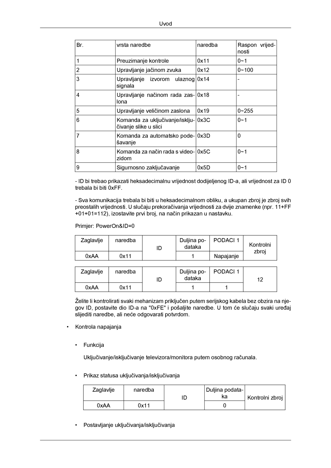 Samsung LH40CSPLBC/EN, LH46CSPLBC/EN manual Podaci 