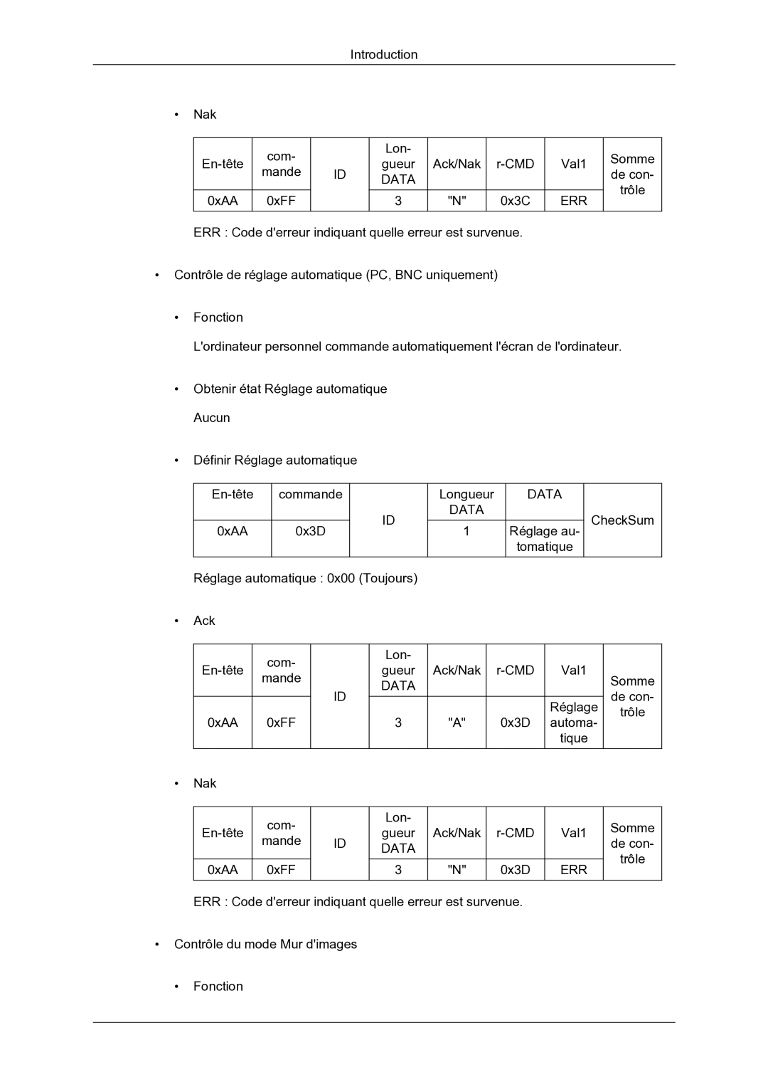 Samsung LH46DRBPLBB/EN manual Réglage 