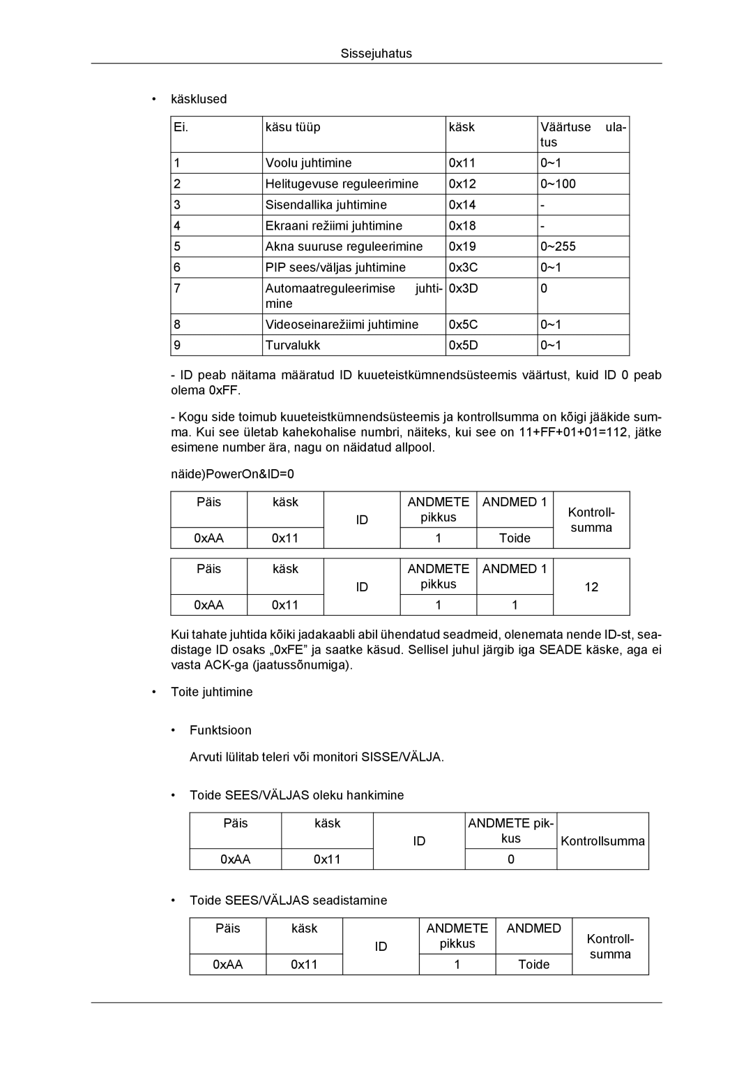 Samsung LH46DRBPLBB/EN manual Andmete 