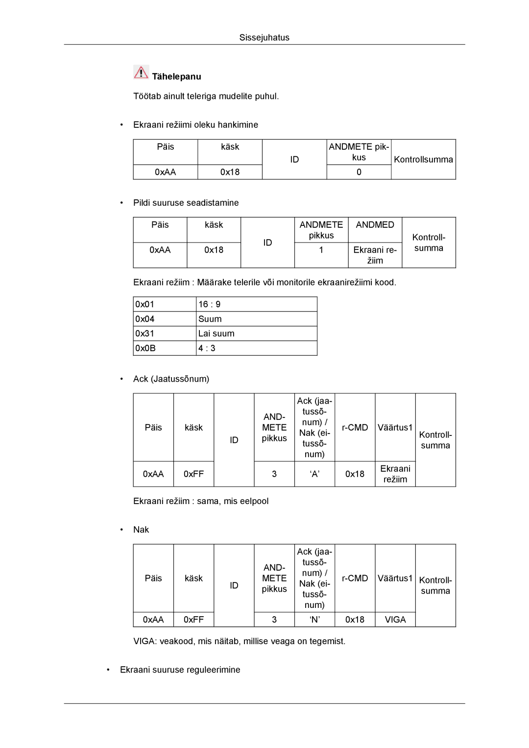 Samsung LH46DRBPLBB/EN manual Sissejuhatus 