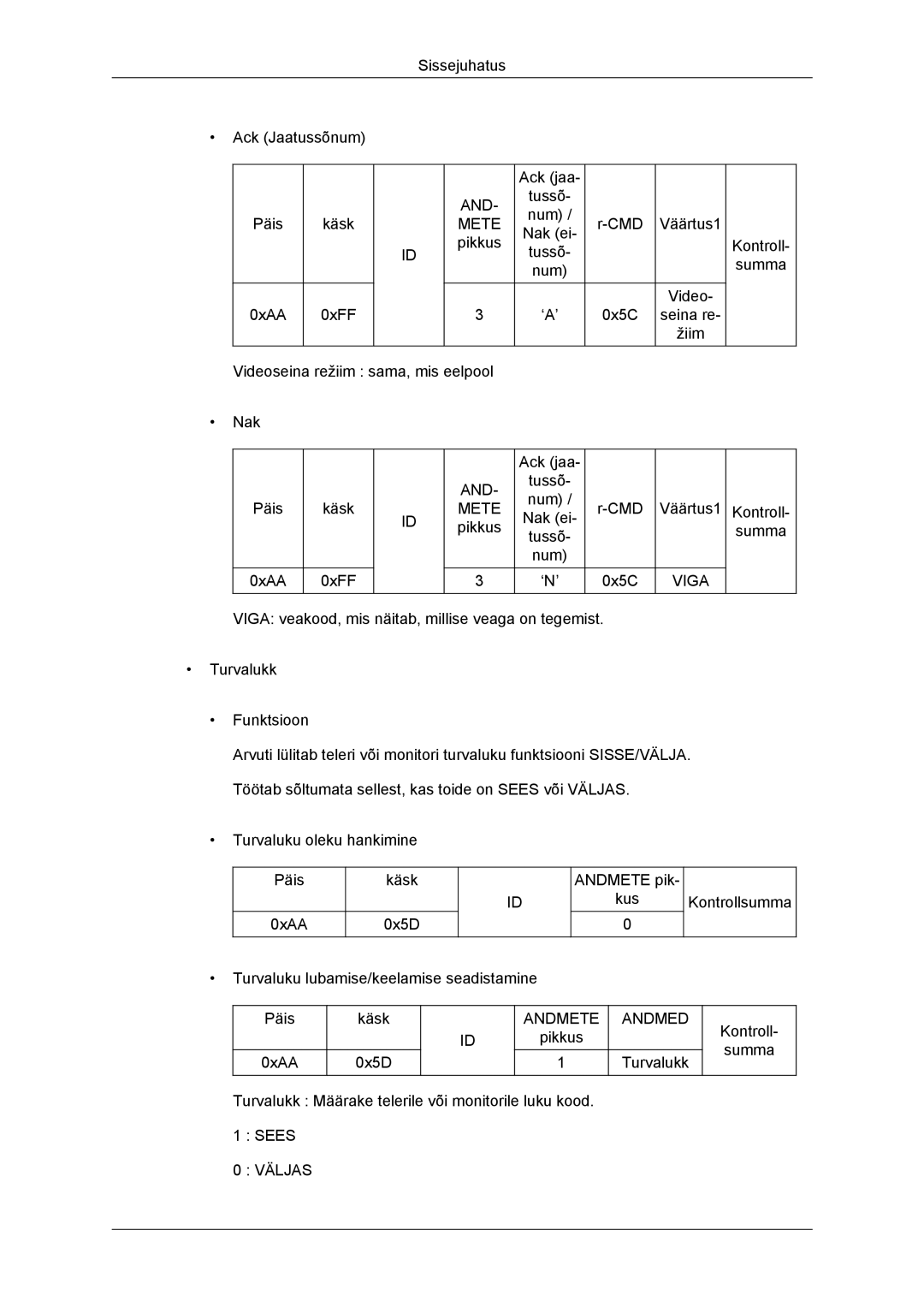 Samsung LH46DRBPLBB/EN manual Väljas 