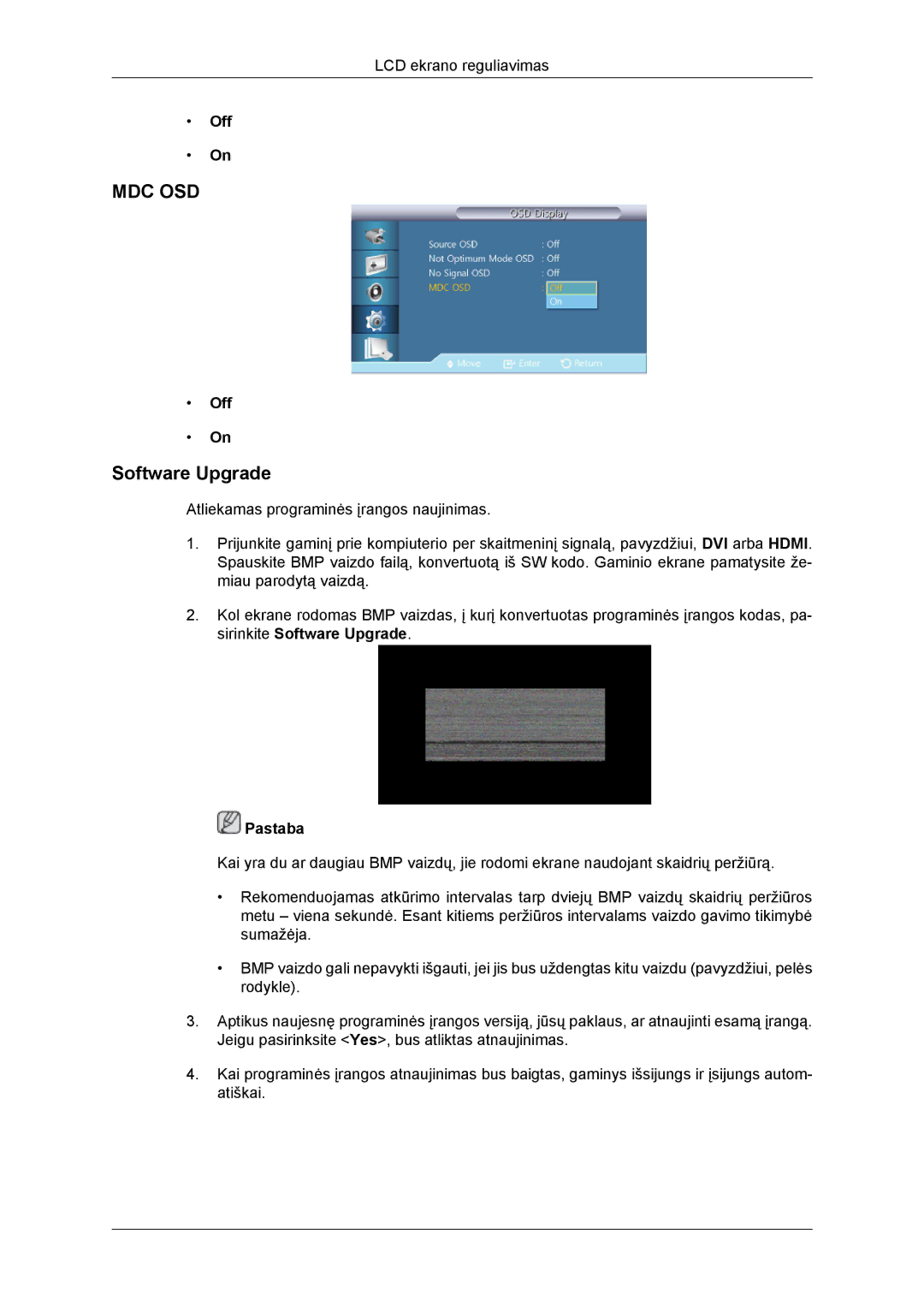 Samsung LH46DRBPLBB/EN manual Mdc Osd, Software Upgrade 