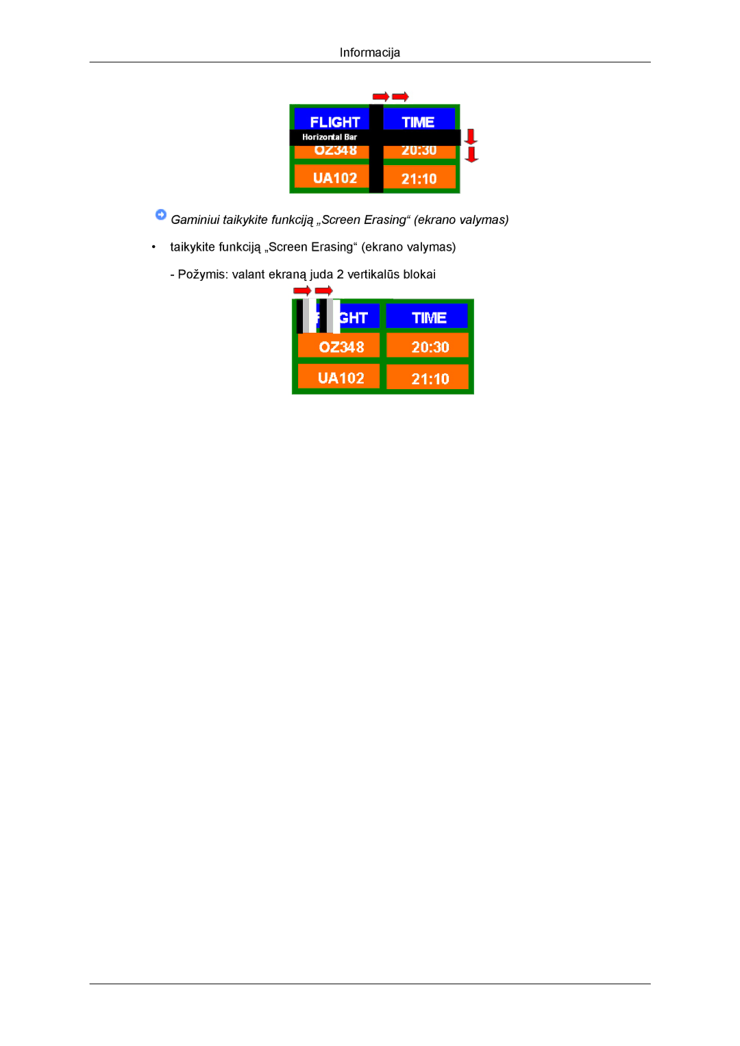 Samsung LH46DRBPLBB/EN manual Gaminiui taikykite funkciją „Screen Erasing ekrano valymas 