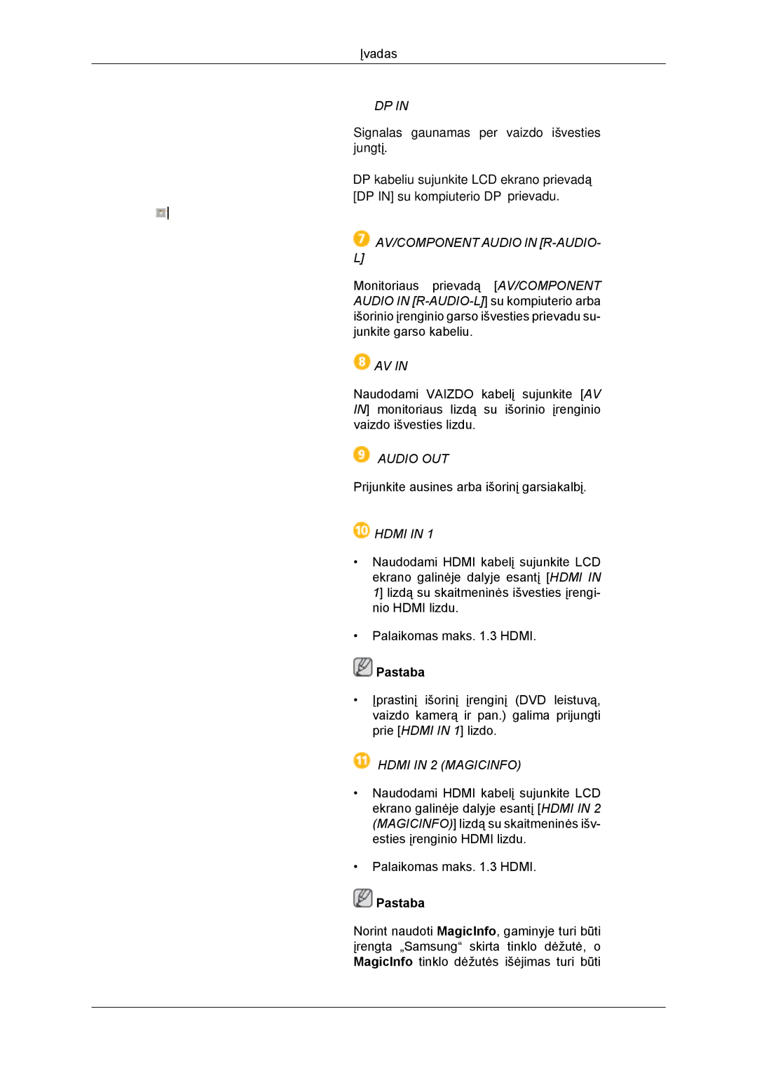 Samsung LH46DRBPLBB/EN manual Audio OUT 