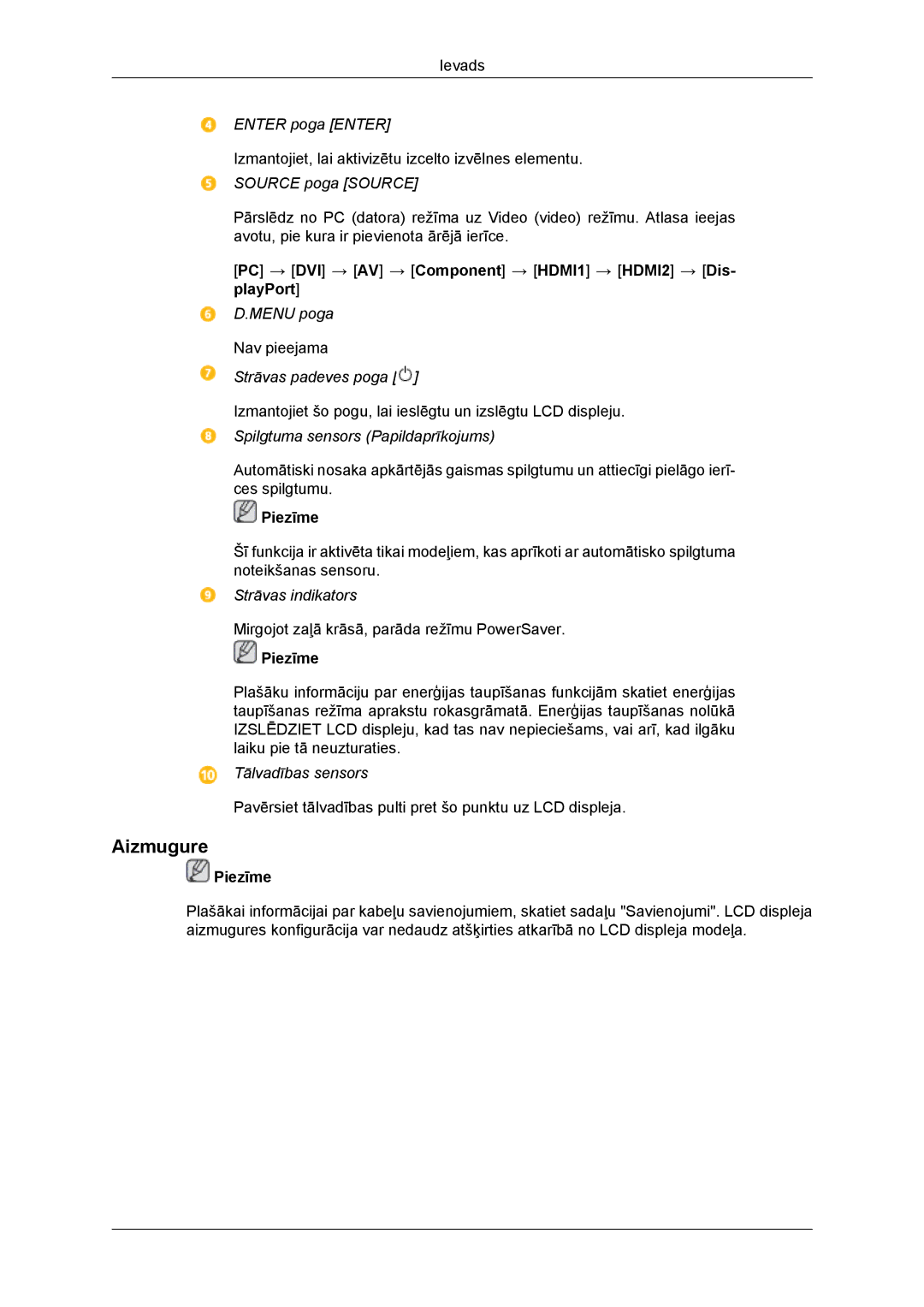 Samsung LH46DRBPLBB/EN manual Aizmugure, Source poga Source 