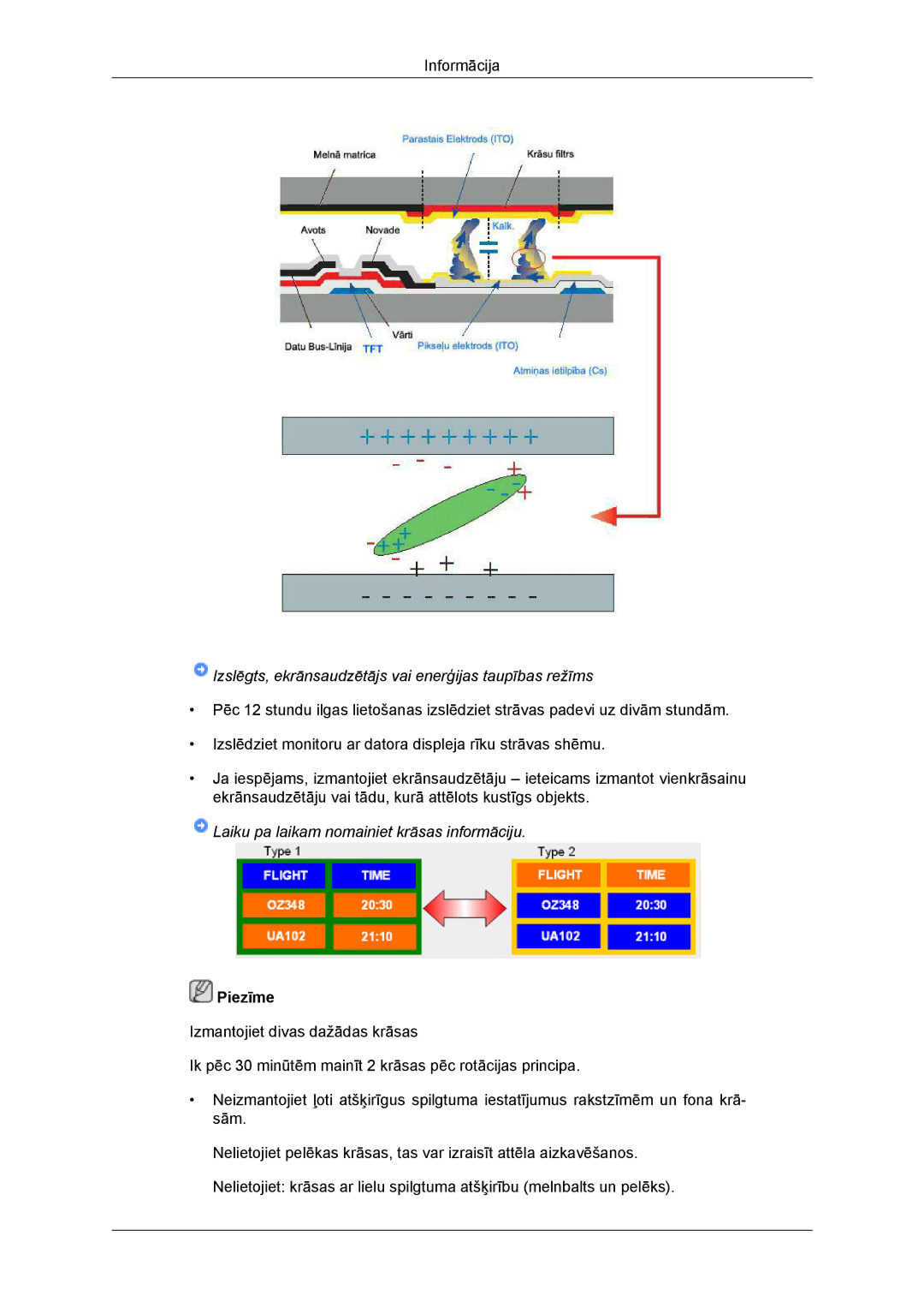 Samsung LH46DRBPLBB/EN manual Laiku pa laikam nomainiet krāsas informāciju 