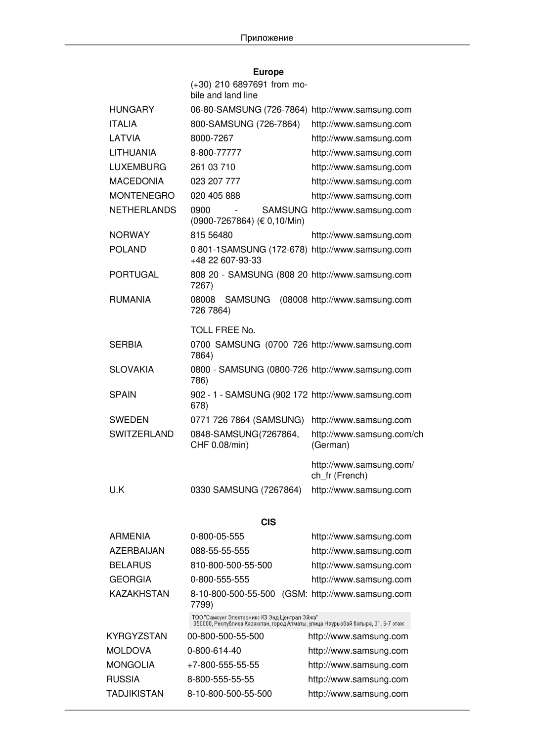 Samsung LH46DRBPLBB/EN manual Cis 