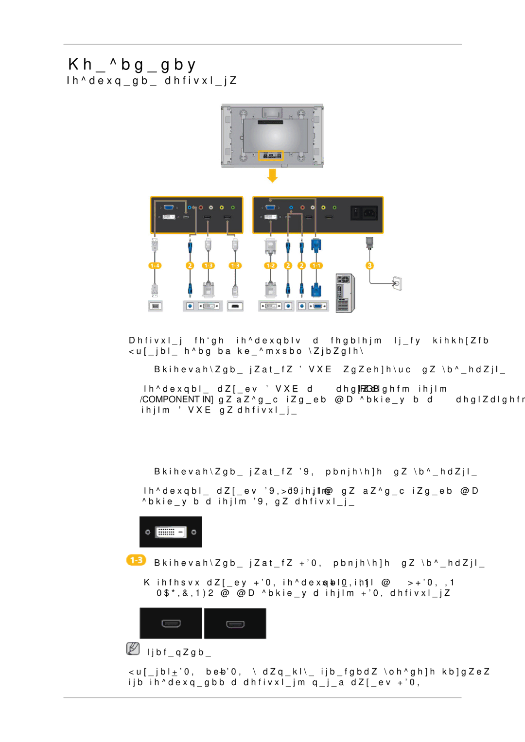 Samsung LH46DRBPLBB/EN manual Соединения, Подключение компьютера 