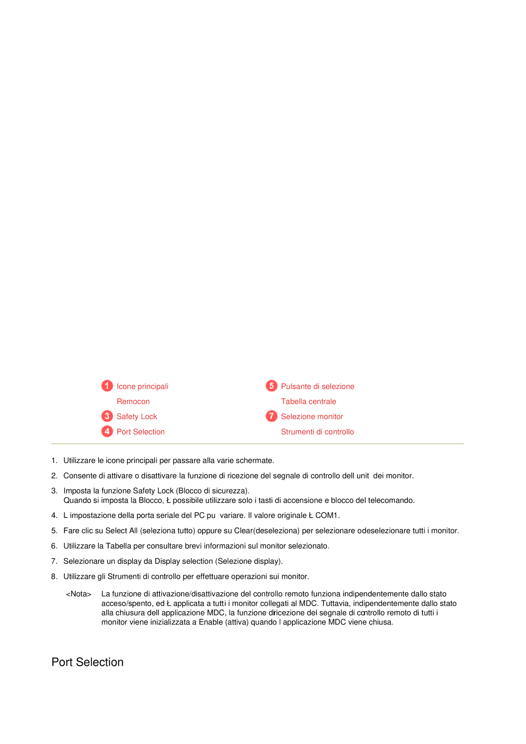 Samsung LH46DRPPBE/EN manual Port Selection 