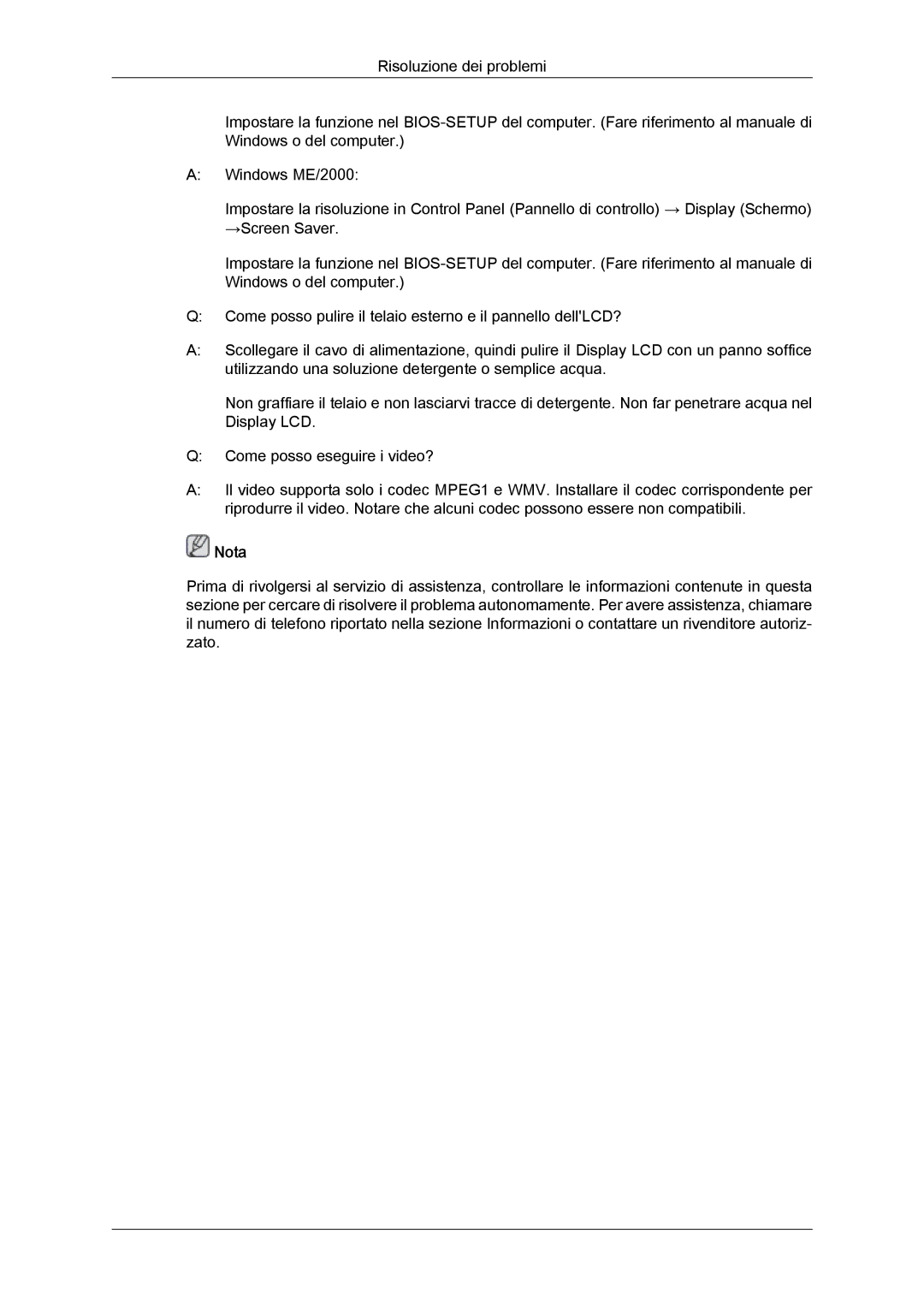 Samsung LH46DRPPBE/EN manual Nota 