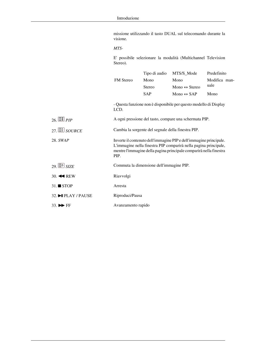 Samsung LH46DRPPBE/EN manual Mts, Swap Size 