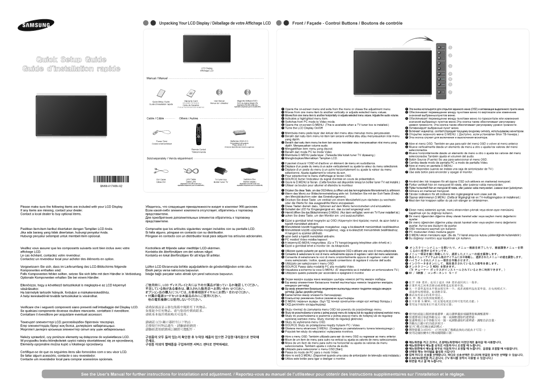 Samsung LH46DRPPBE/EN manual LCD Display, SyncMaster 460DRn / 460DR 