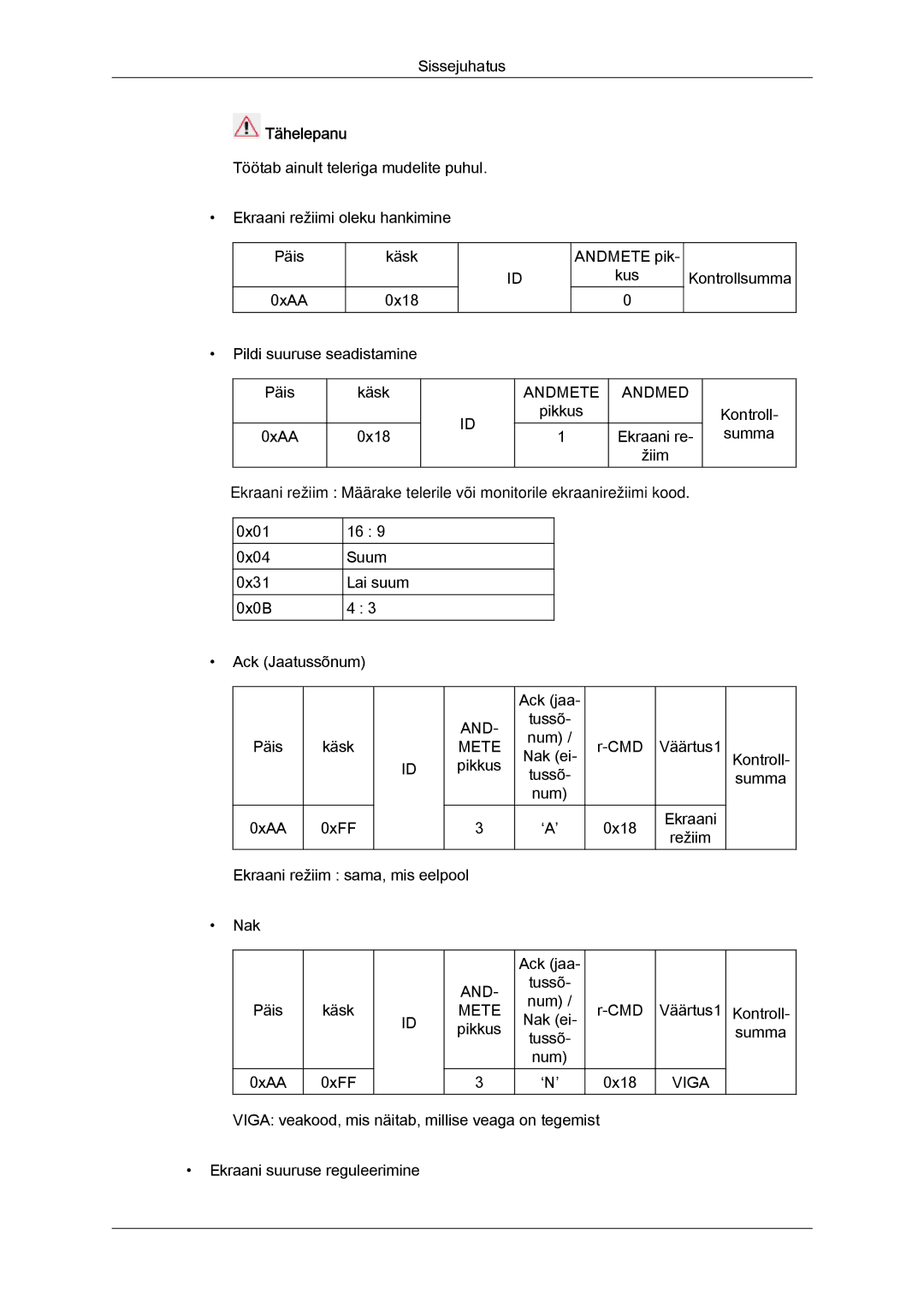 Samsung LH46GWPLBC/EN manual Sissejuhatus 