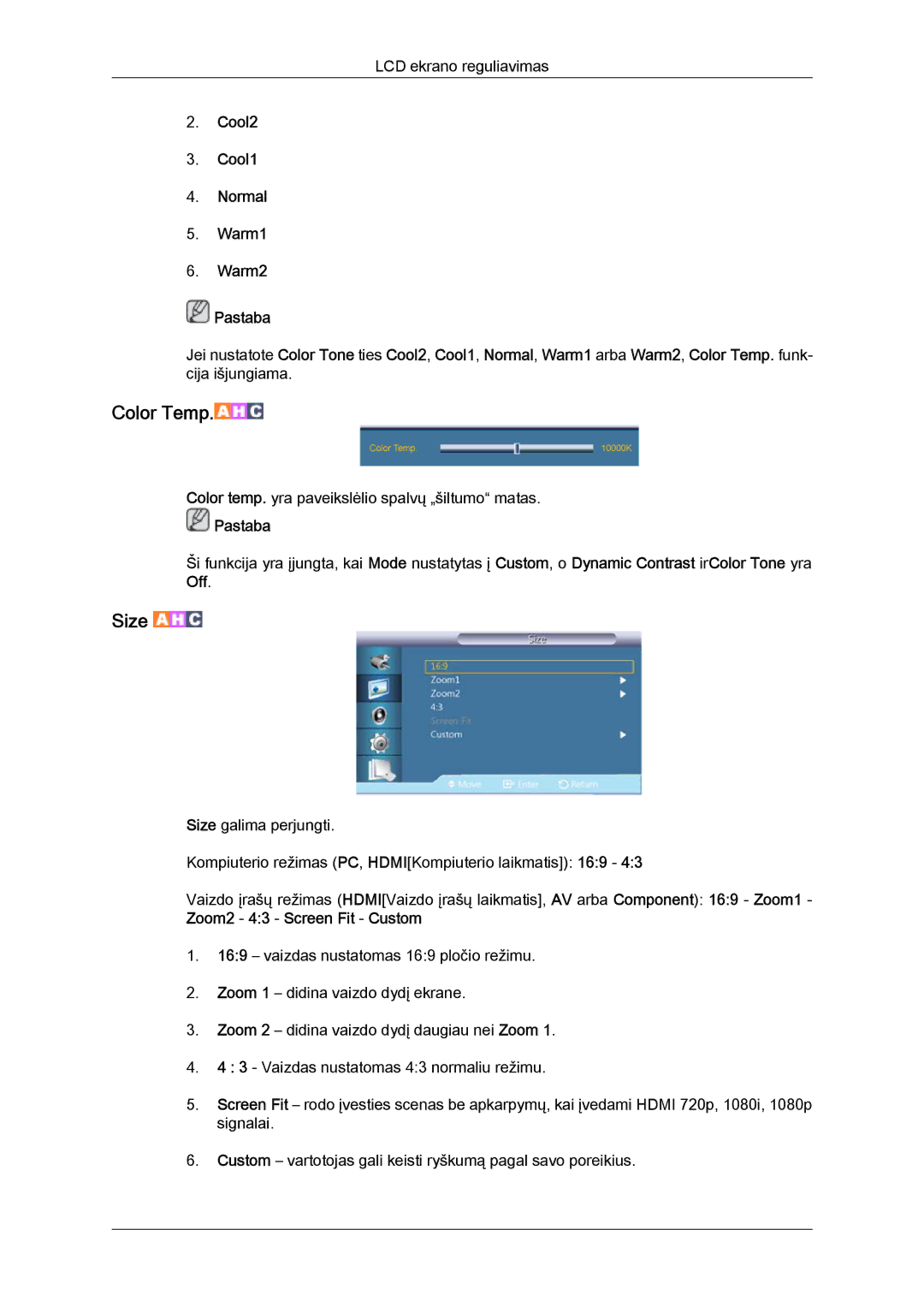 Samsung LH46GWPLBC/EN manual Color Temp 