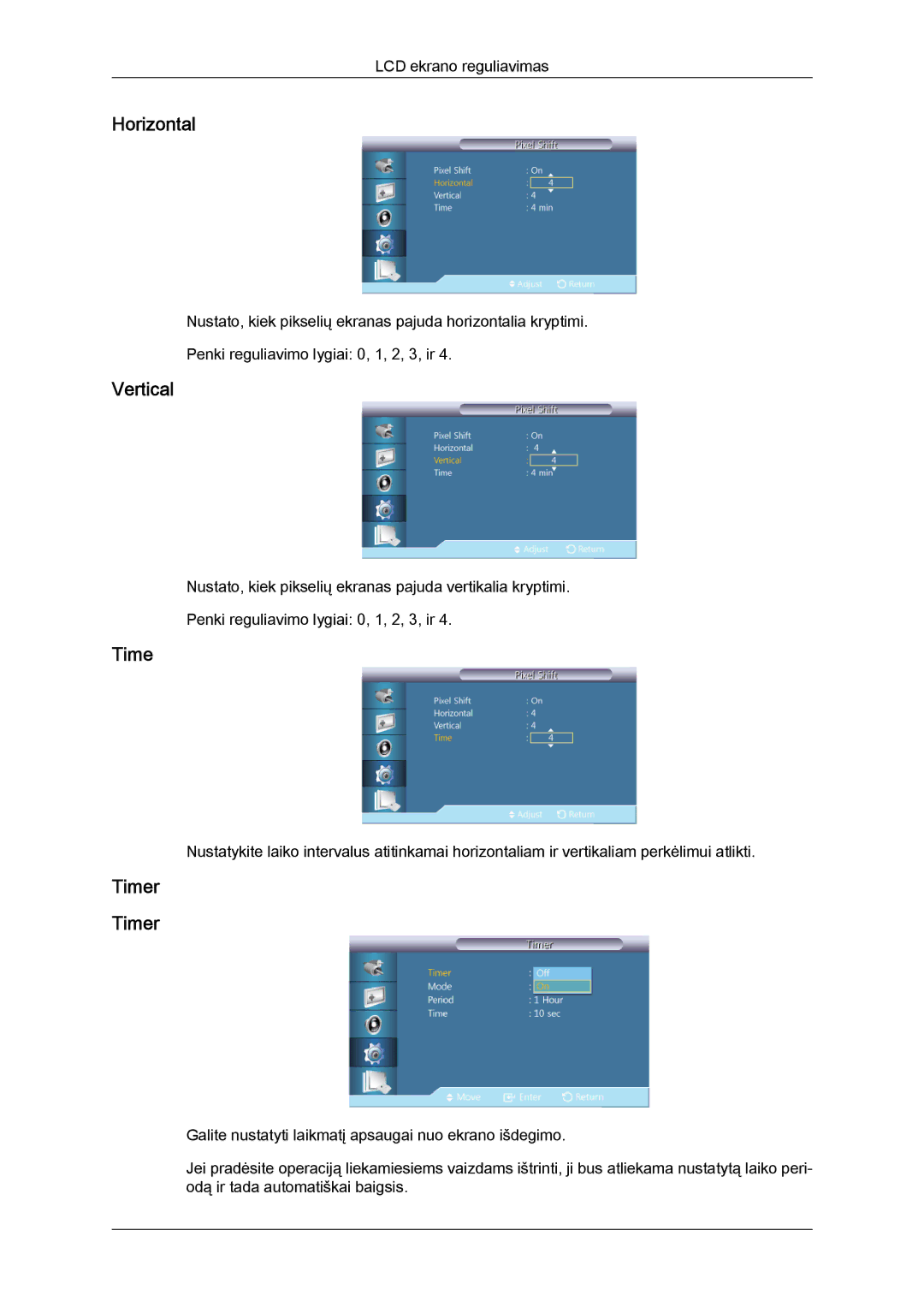 Samsung LH46GWPLBC/EN manual Timer 