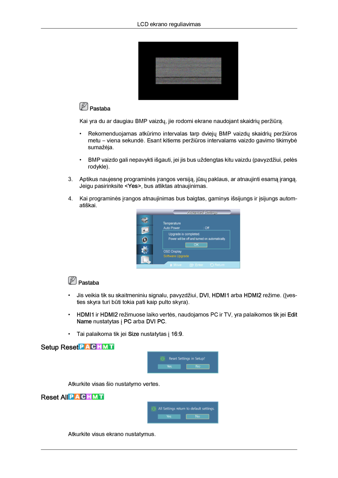 Samsung LH46GWPLBC/EN manual Setup Reset, Reset All 