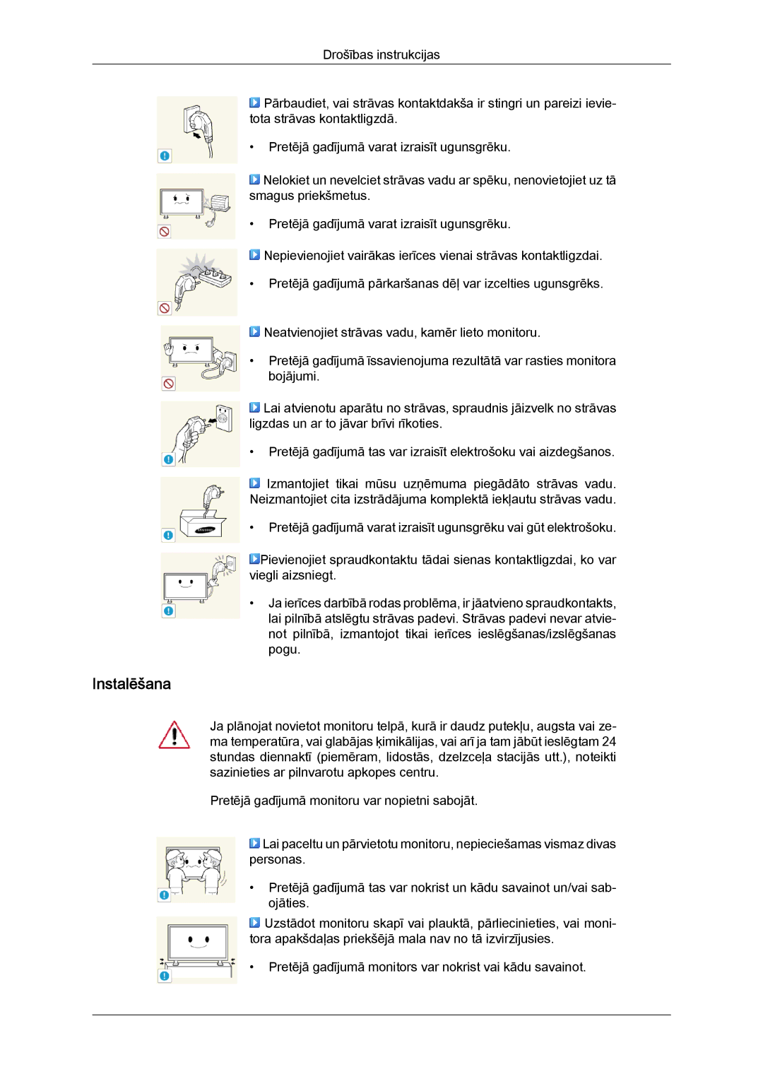 Samsung LH46GWPLBC/EN manual Instalēšana 