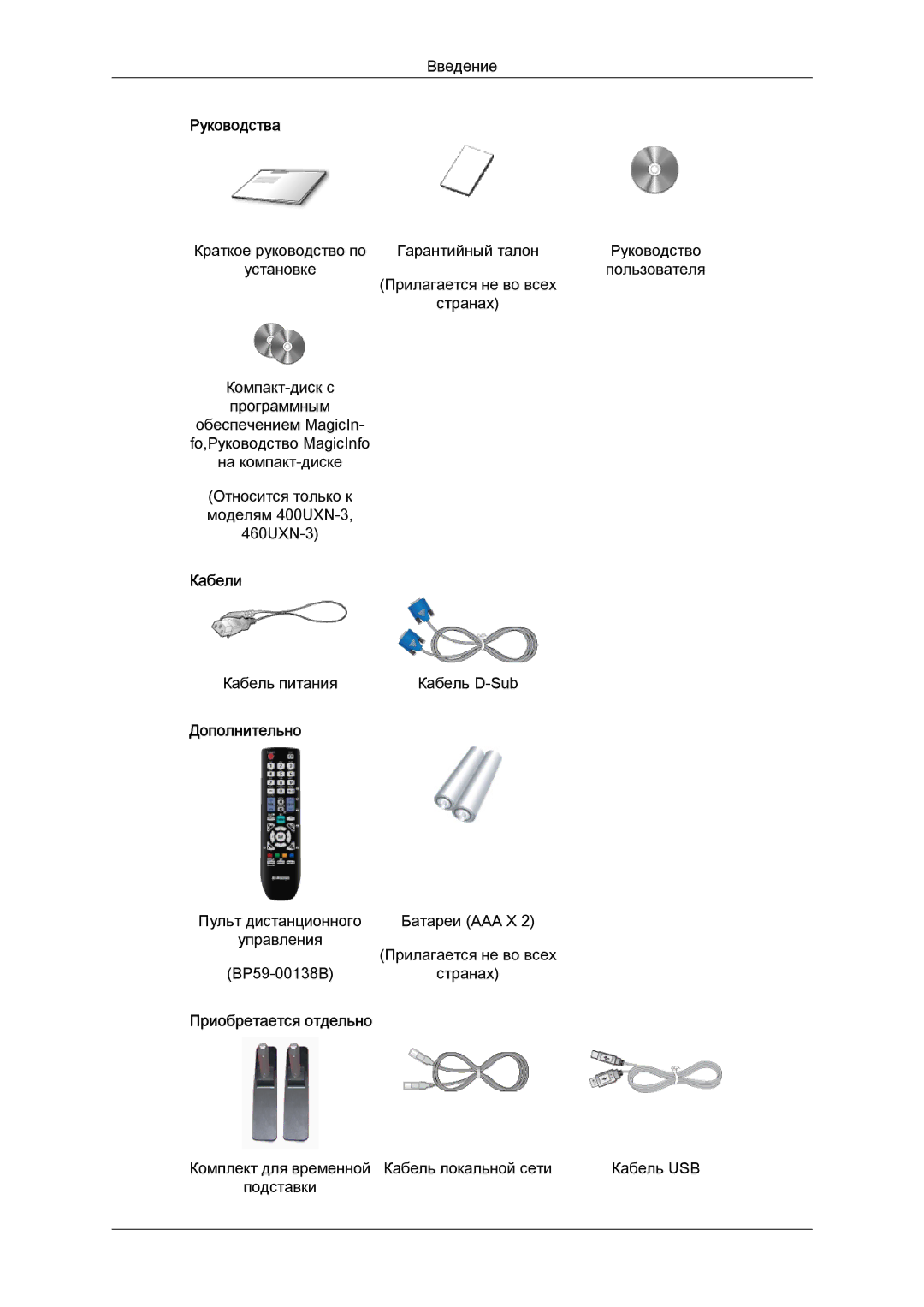 Samsung LH46GWPLBC/EN manual Кабели 