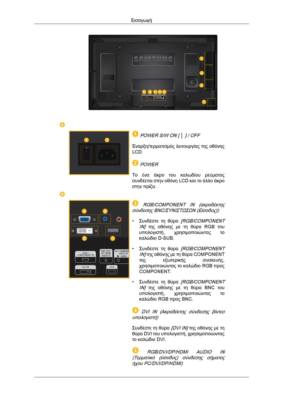 Samsung LH46HBPLBC/EN, LH40HBPLBC/EN, LH40HBPLGC/EN manual Power 