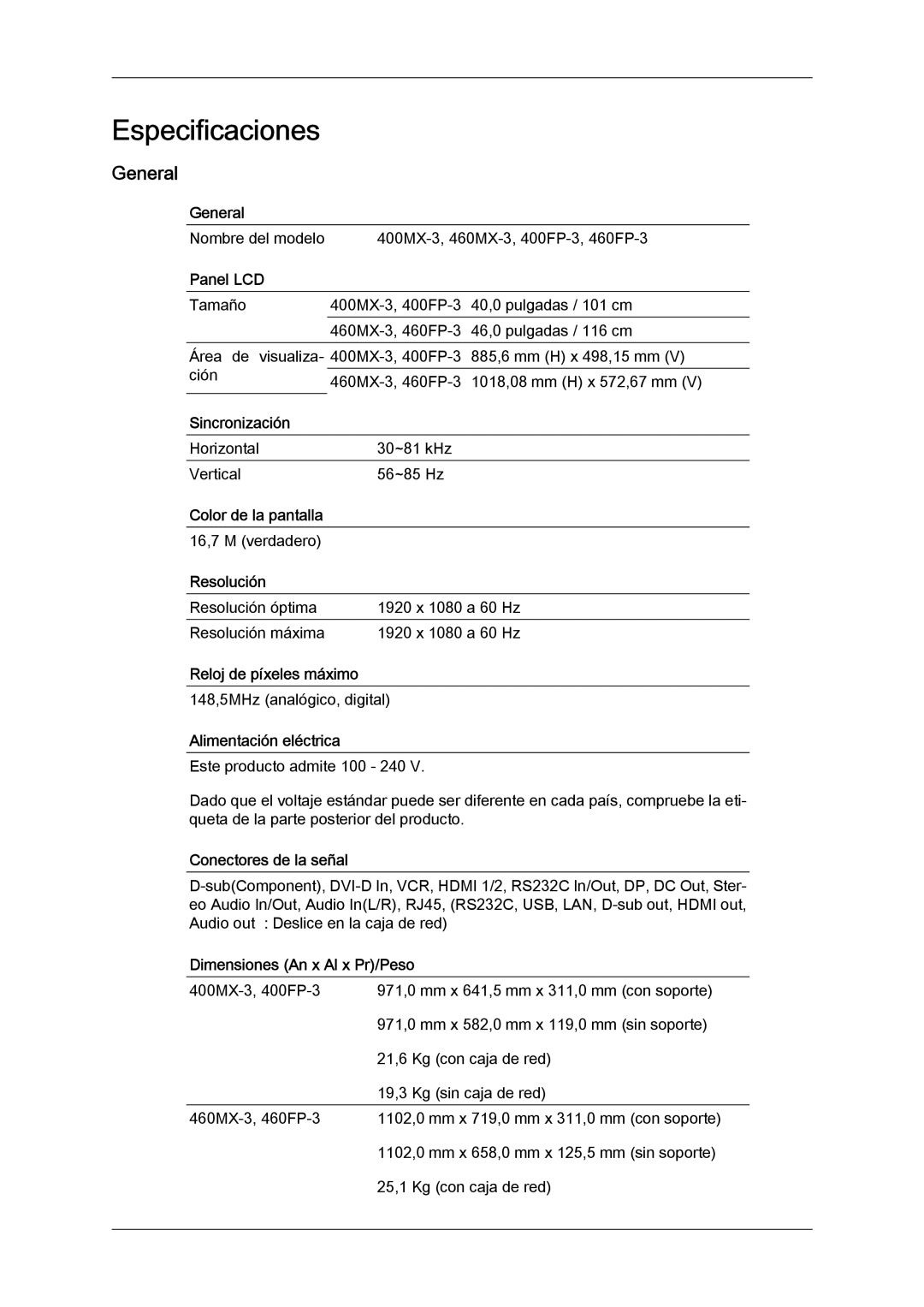 Samsung LH46HBPLBC/EN, LH40HBPLBC/EN manual General 