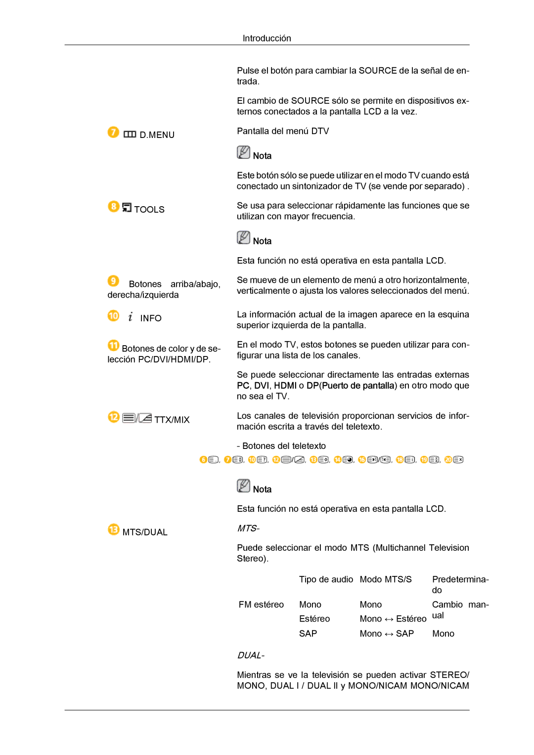 Samsung LH46HBPLBC/EN, LH40HBPLBC/EN manual Mts 